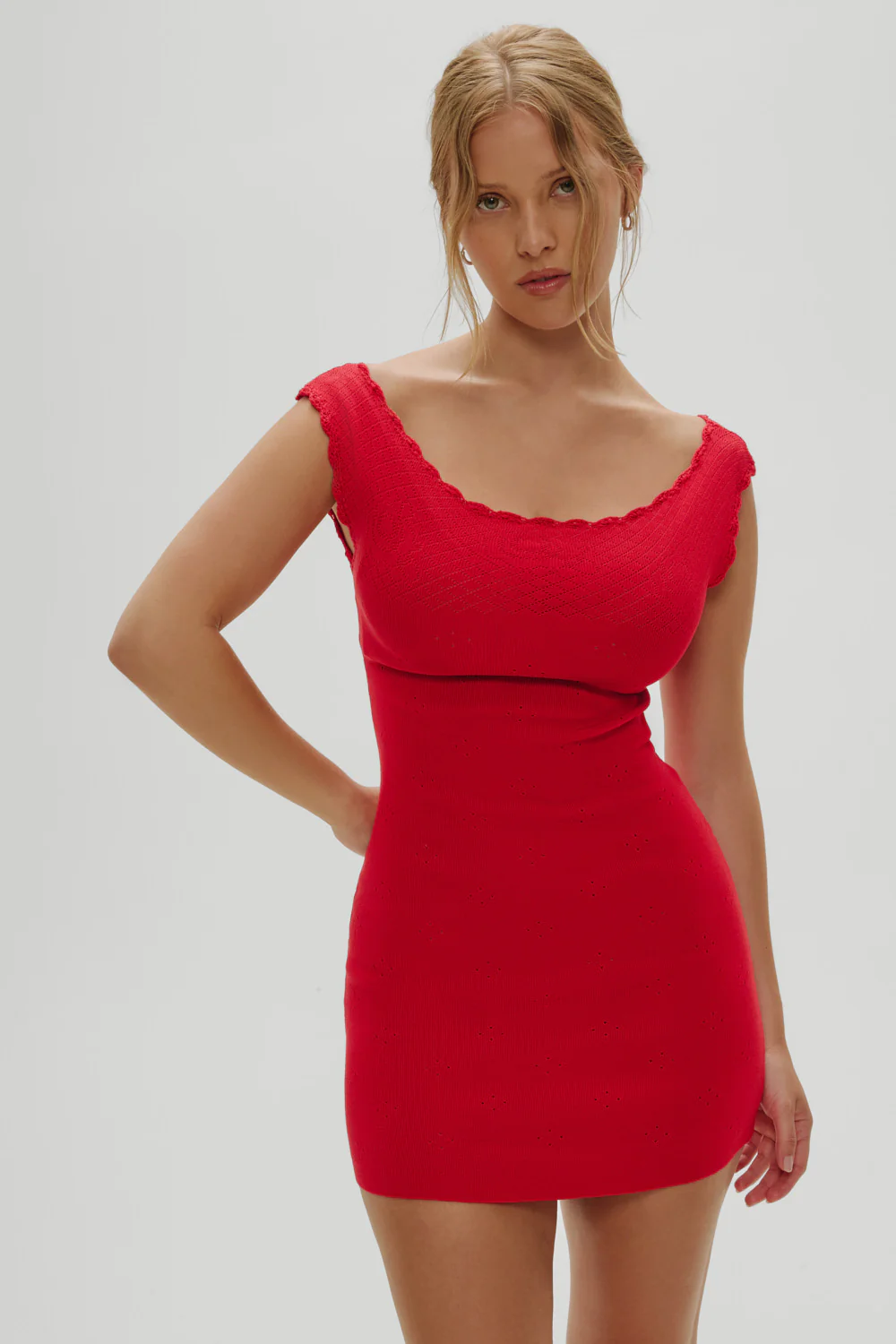 Leila Mini Dress - Red Rose - Image 6