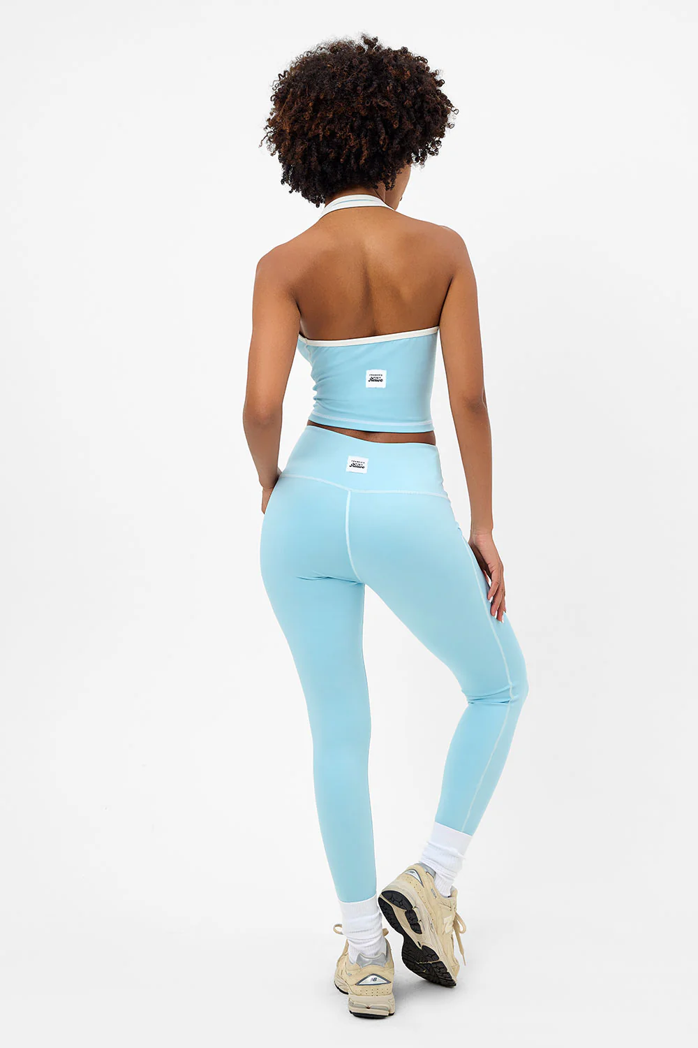 Lively Halter Sports Bra - Baby Blue - Image 4