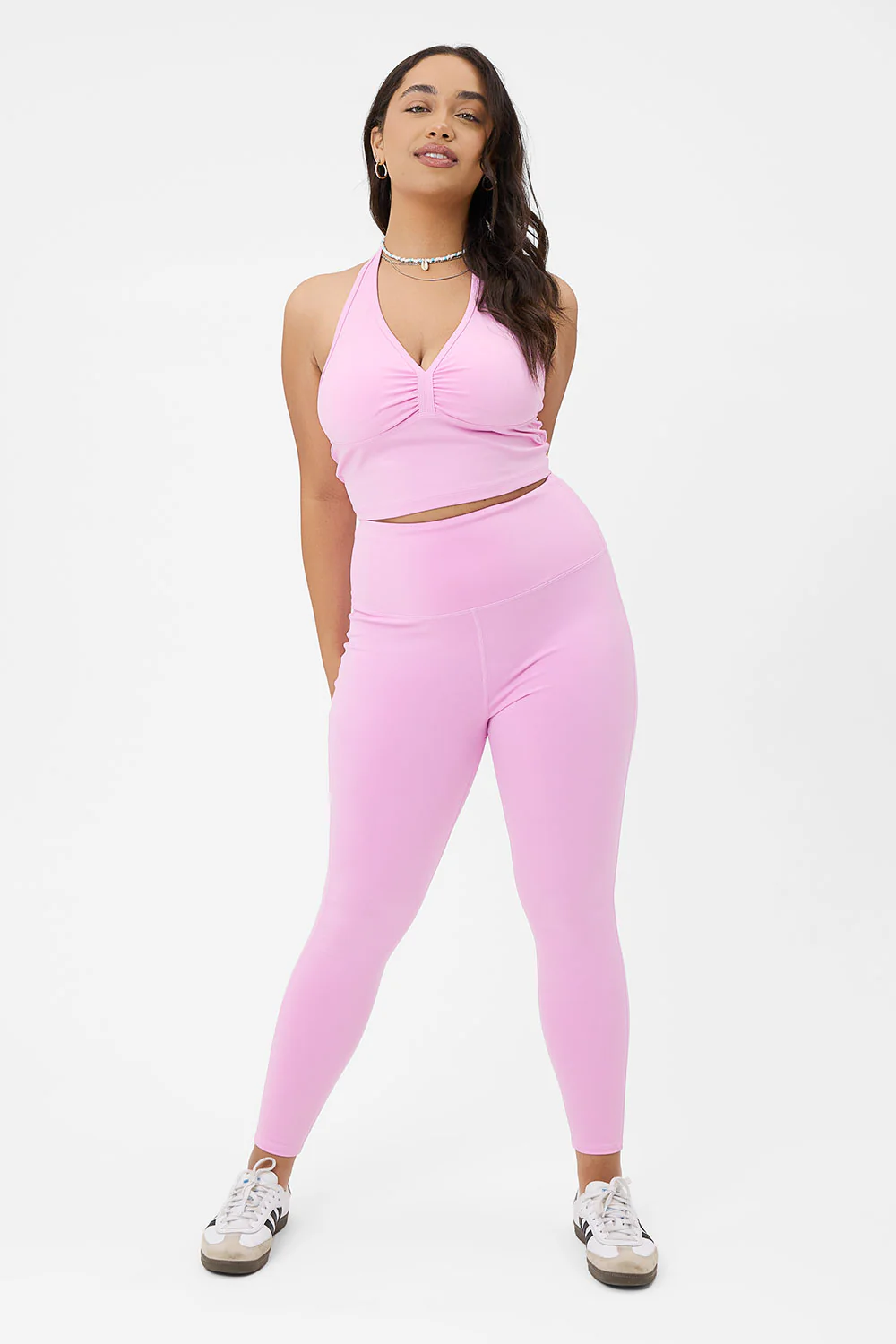 Lively Halter Sports Bra - Baby Pink - Image 4