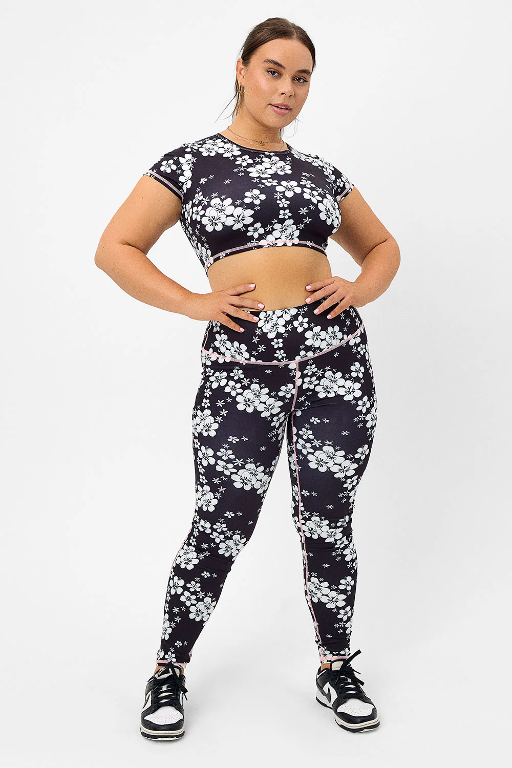 Lively High Waist Floral Legging - Plush Plumeria - Image 3