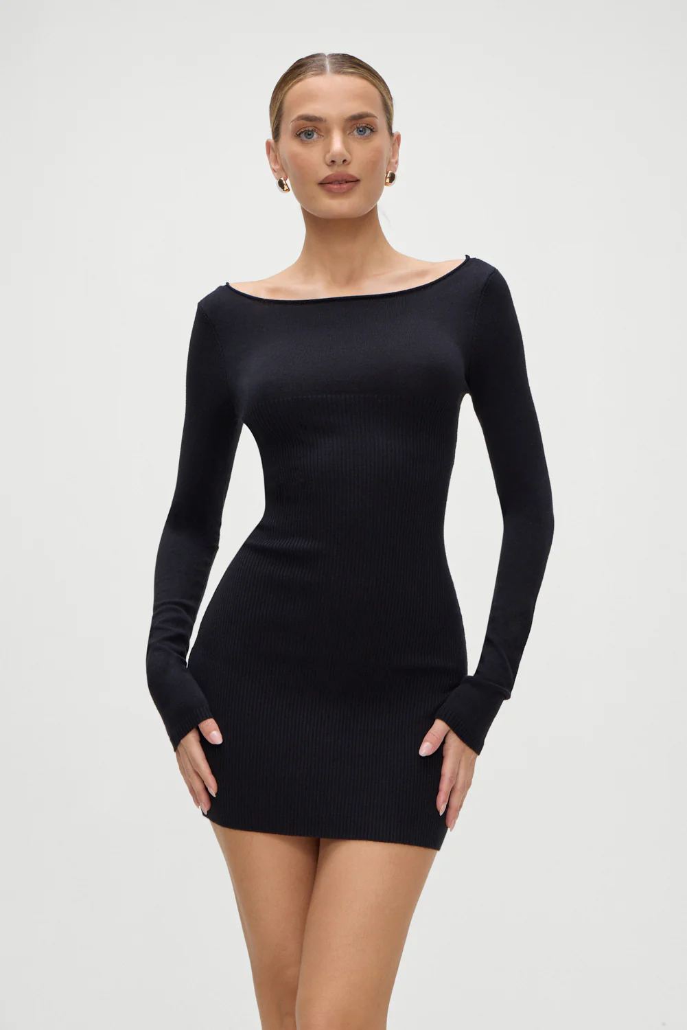 Luca Knit Mini Dress - Black - Image 2