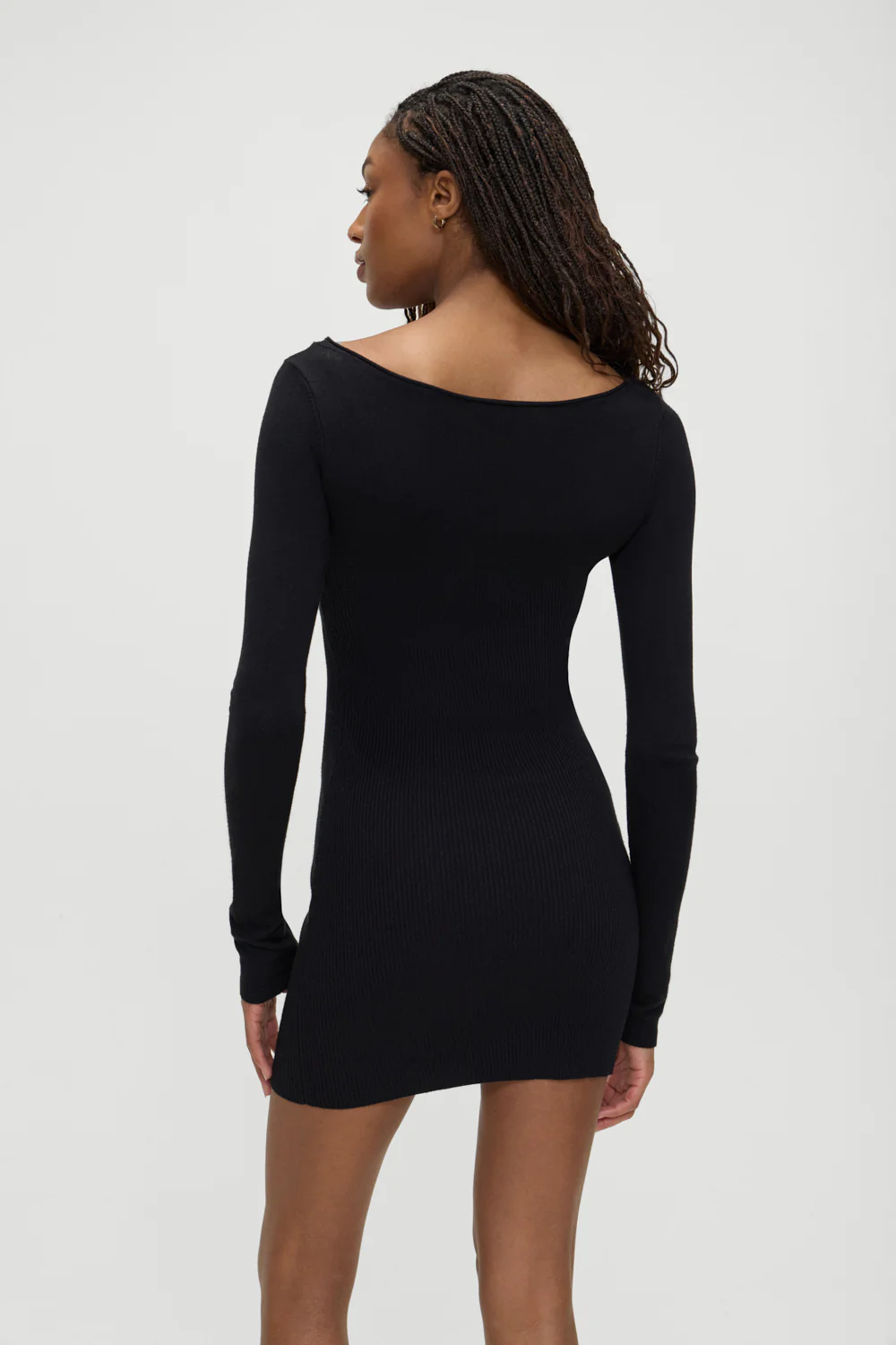 Luca Knit Mini Dress - Black - Image 4