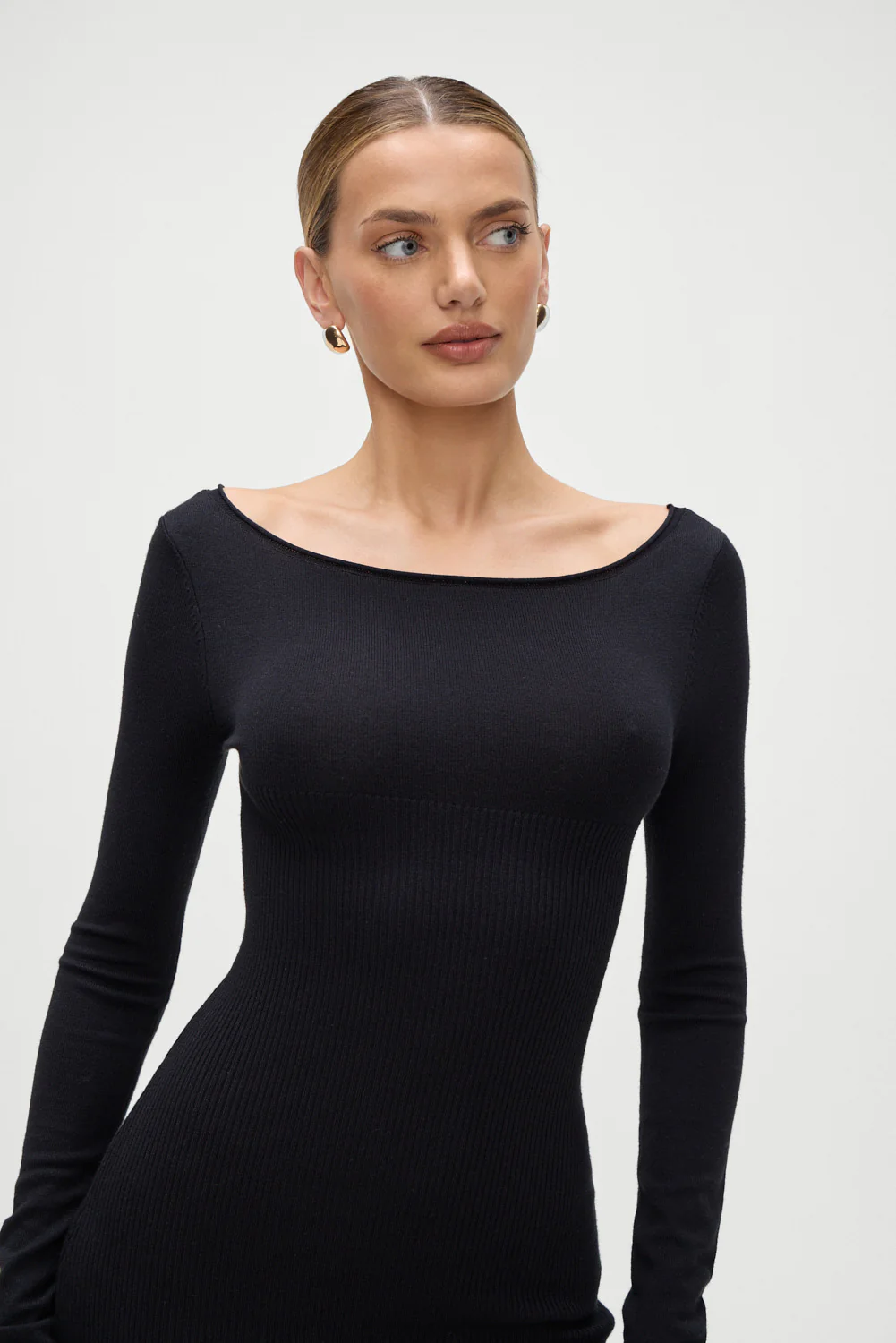 Luca Knit Mini Dress - Black - Image 6