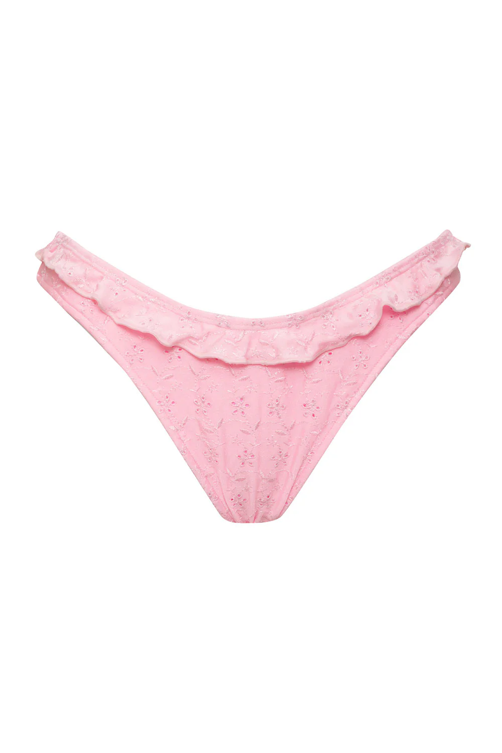 Lucia Eyelet Shine Bikini Bottom - Cherry Blossom - Image 5