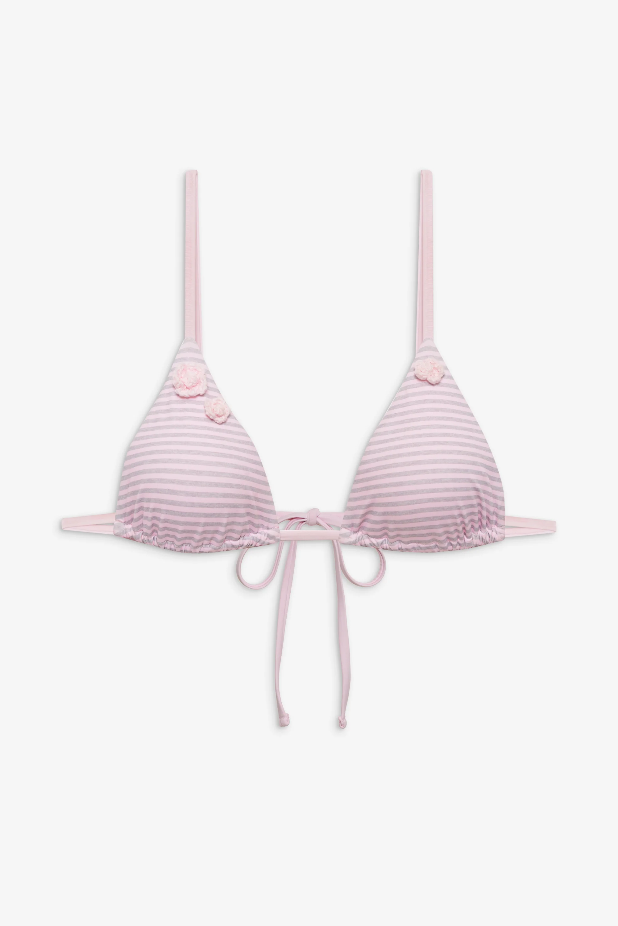 Lumia Triangle Bikini Top - Rosewater Stripe - Image 3