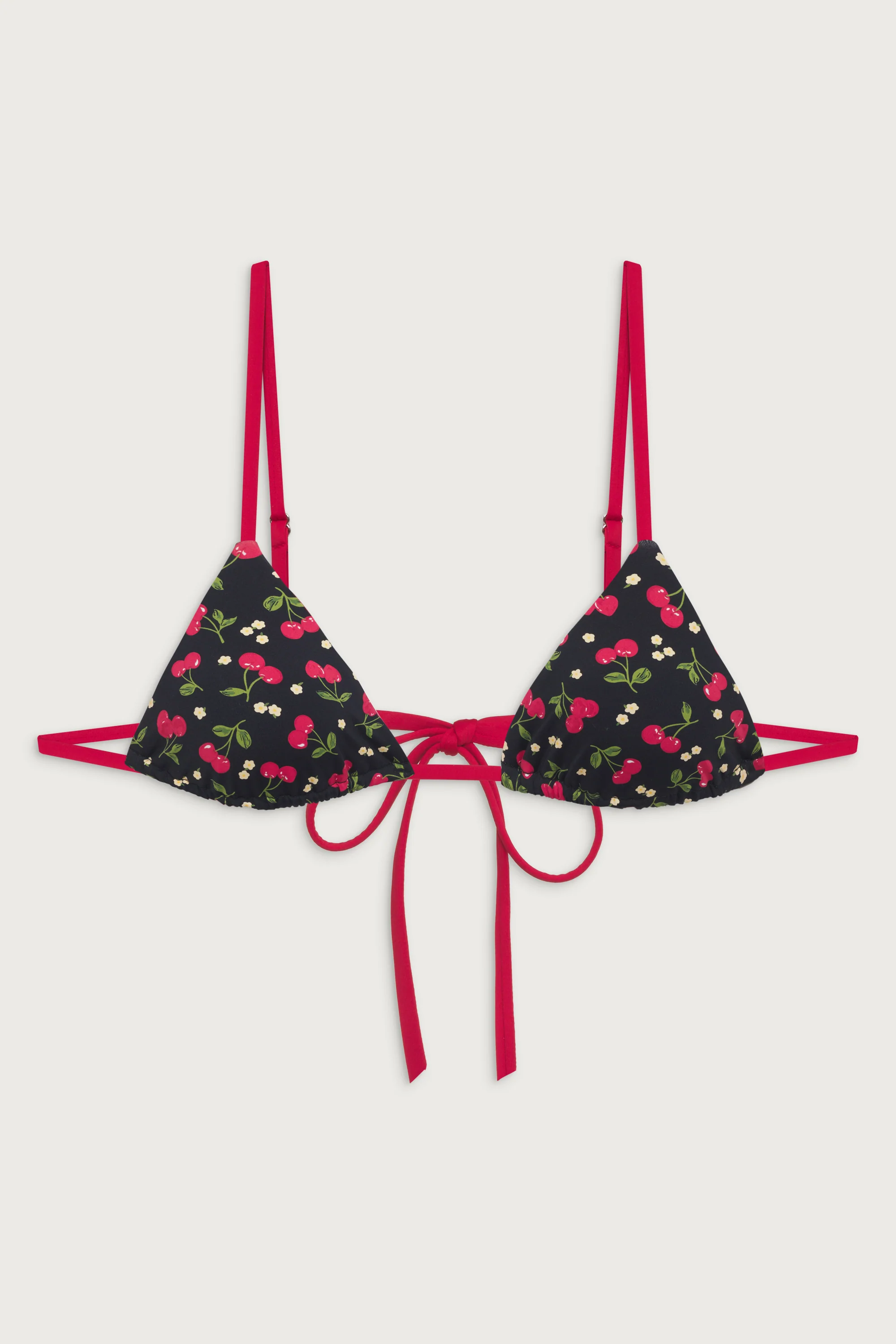 Lumia Triangle Bralette Bikini Top - Cherry Hearts - Image 2