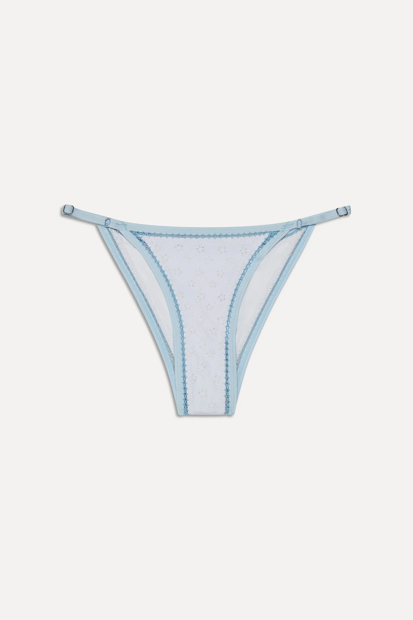 Luna Cheeky Eyelet Bikini Bottom - Spring Cloud - Image 3