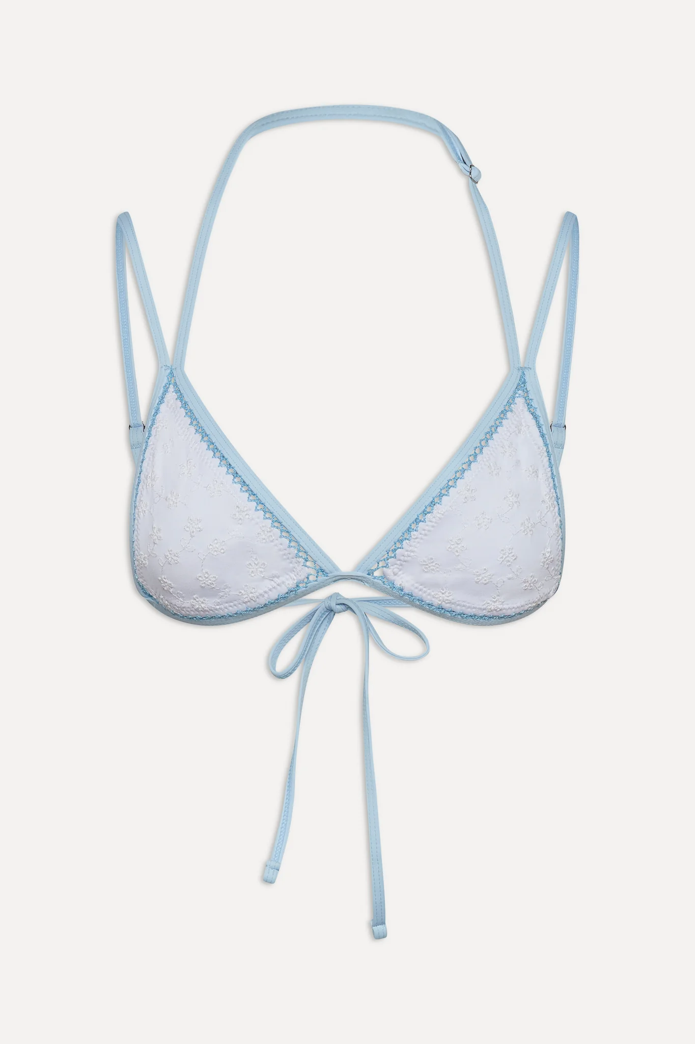 Luna Eyelet Bikini Top - Spring Cloud - Image 3