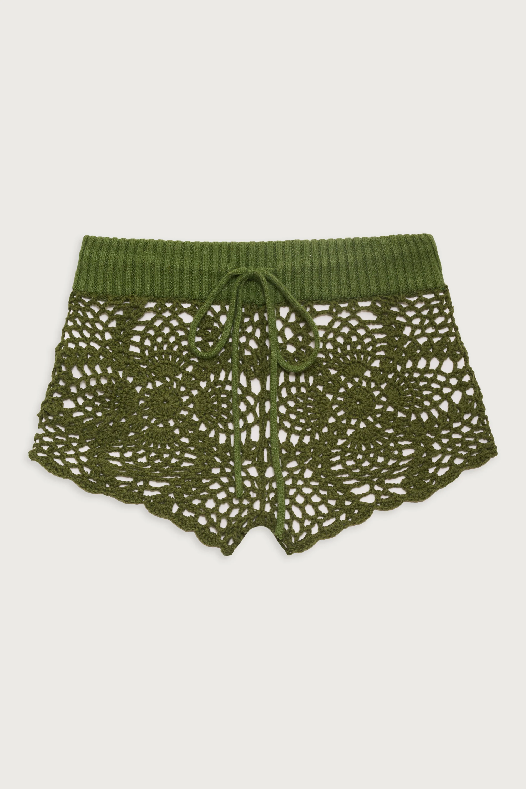 Lyla Crochet Mini Short - Sea Moss - Image 3