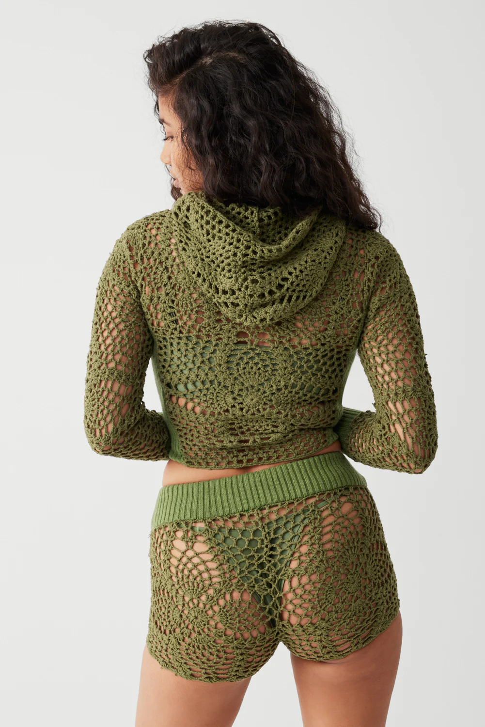 Lyla Crochet Mini Short - Sea Moss - Image 4