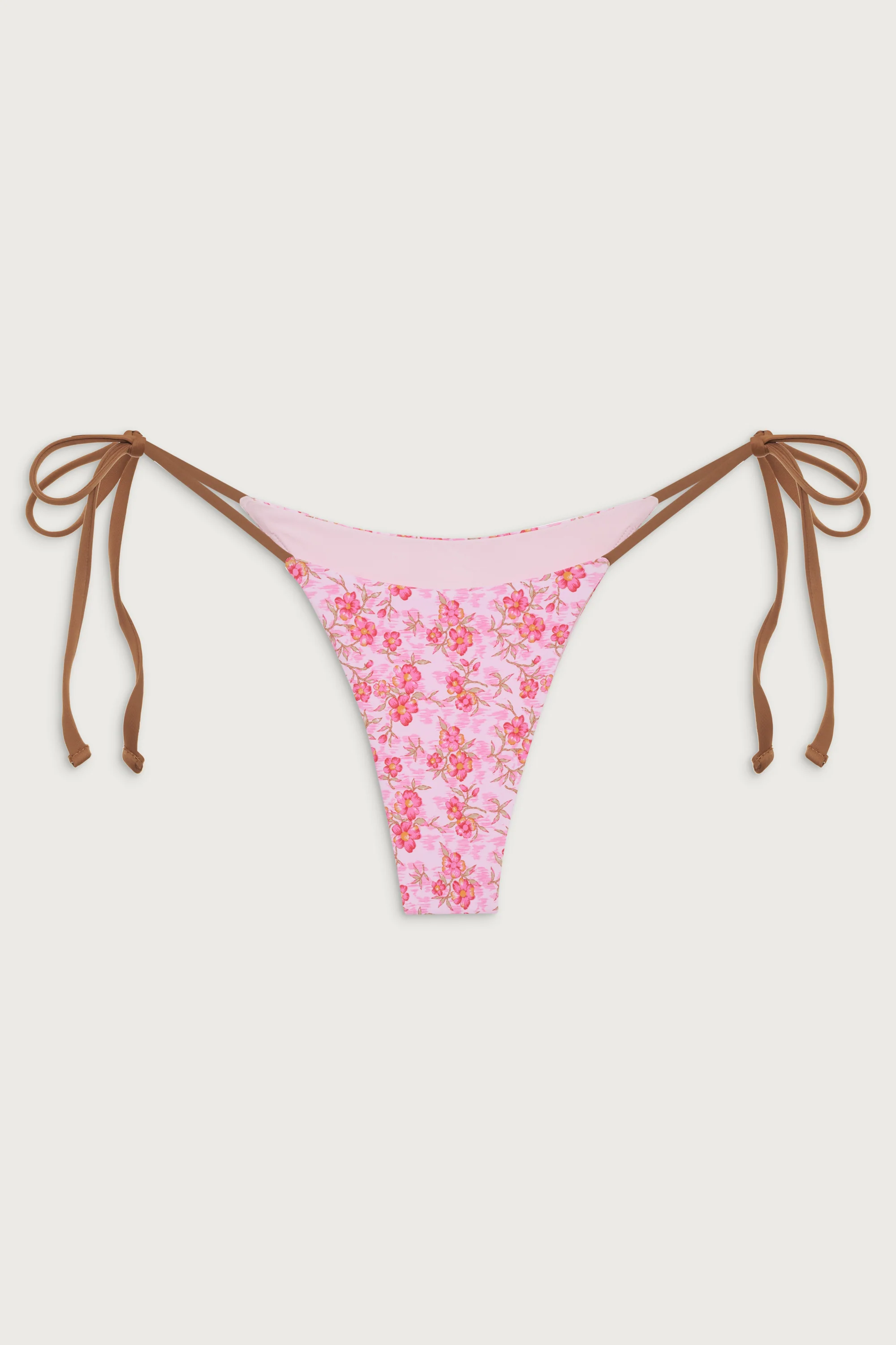 Mackenzie Floral Cheeky Bikini Bottom - Watercolor Hibiscus - Image 3
