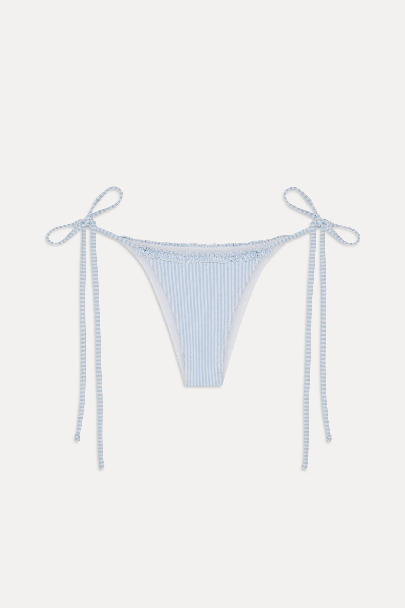 Mackenzie Ruffle String Bikini Bottom - Saltwater Stripe - Image 3