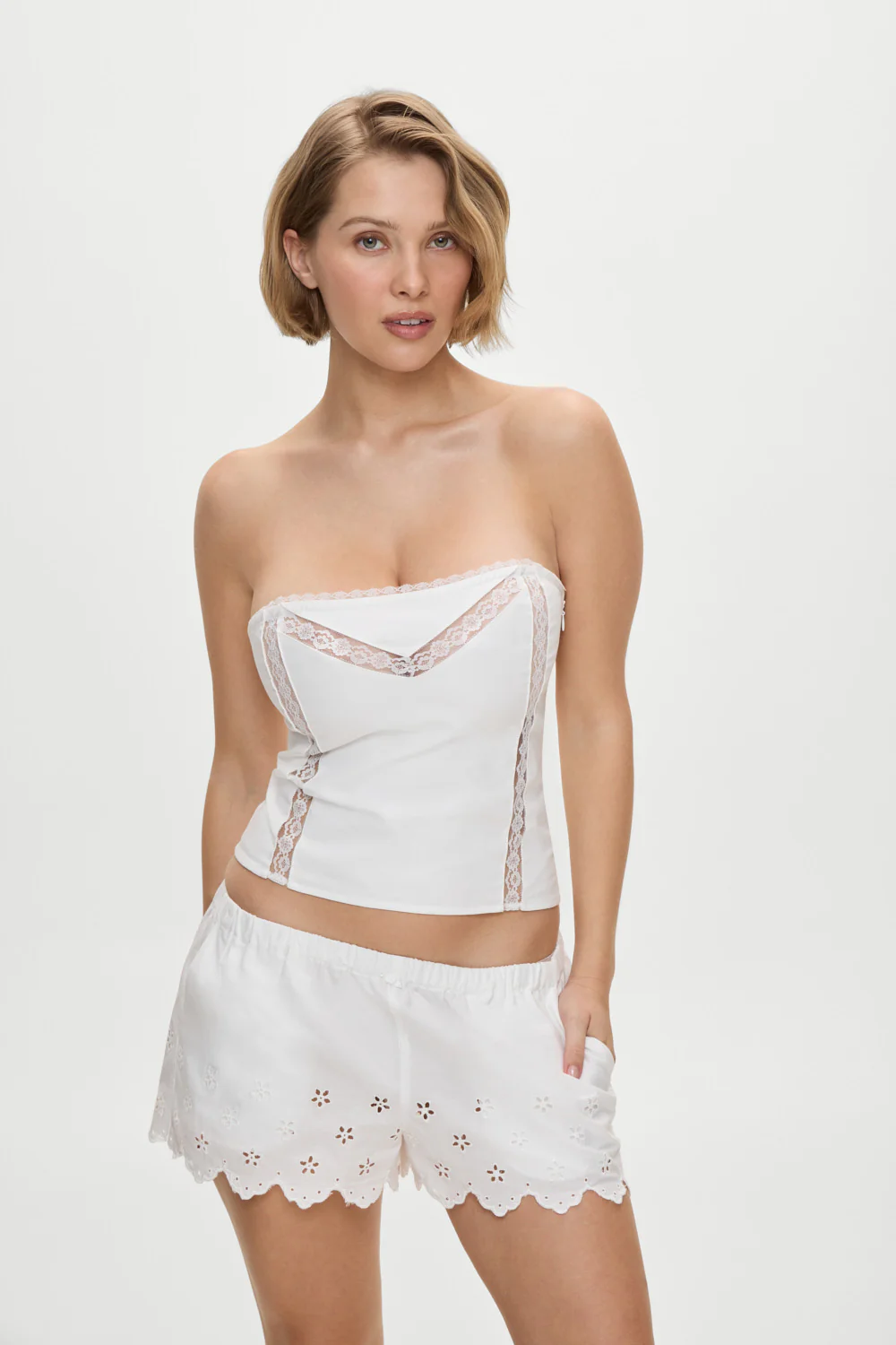 Mariam Mini Shorts - White - Image 6
