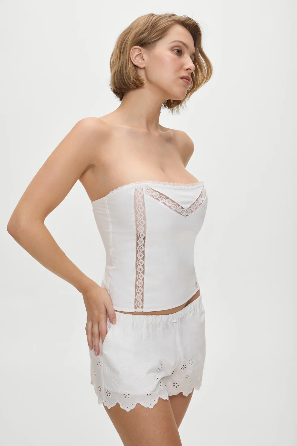 Mariam Mini Shorts - White - Image 7