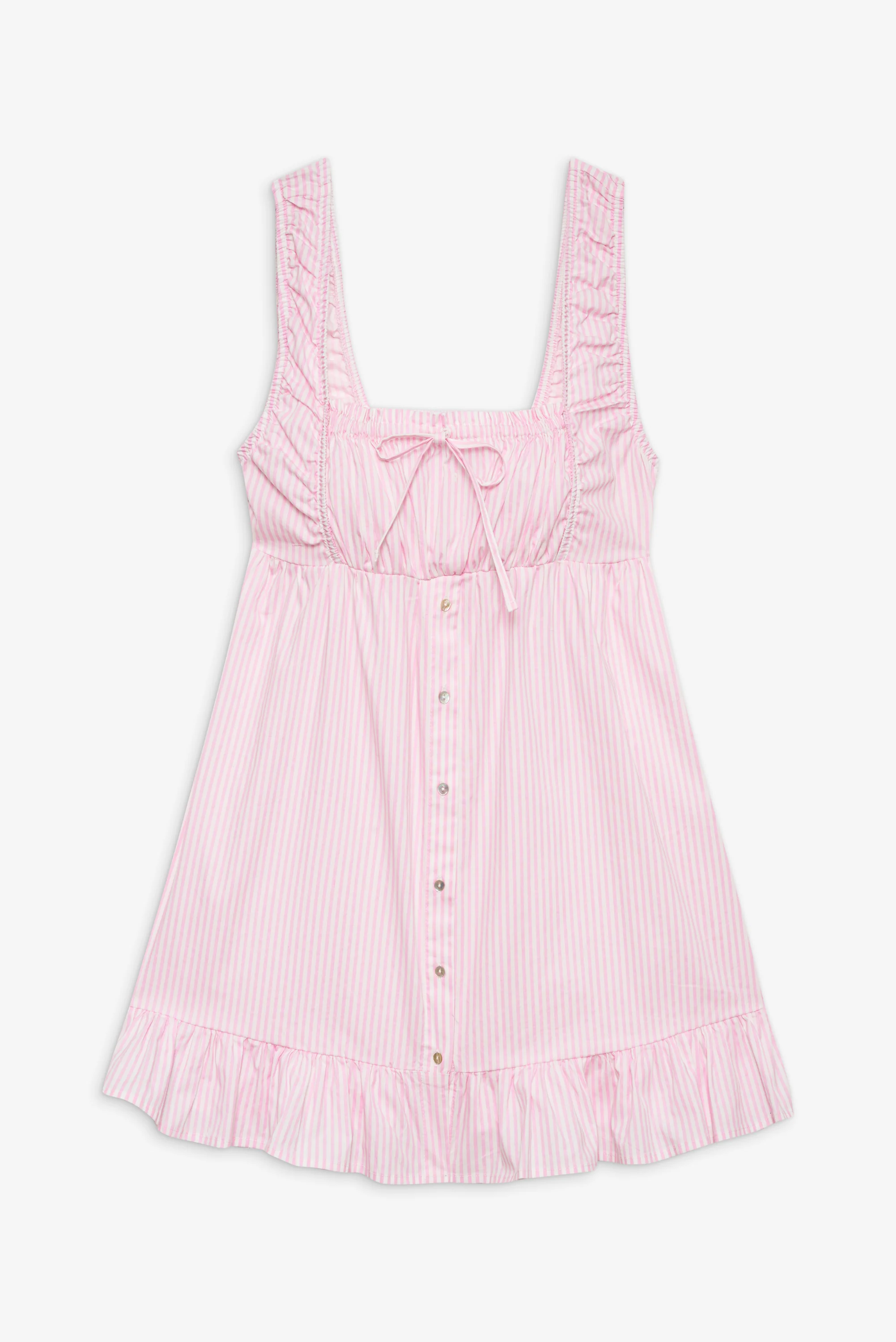 Marilyn Babydoll Dress - Pink Stripe - Image 3