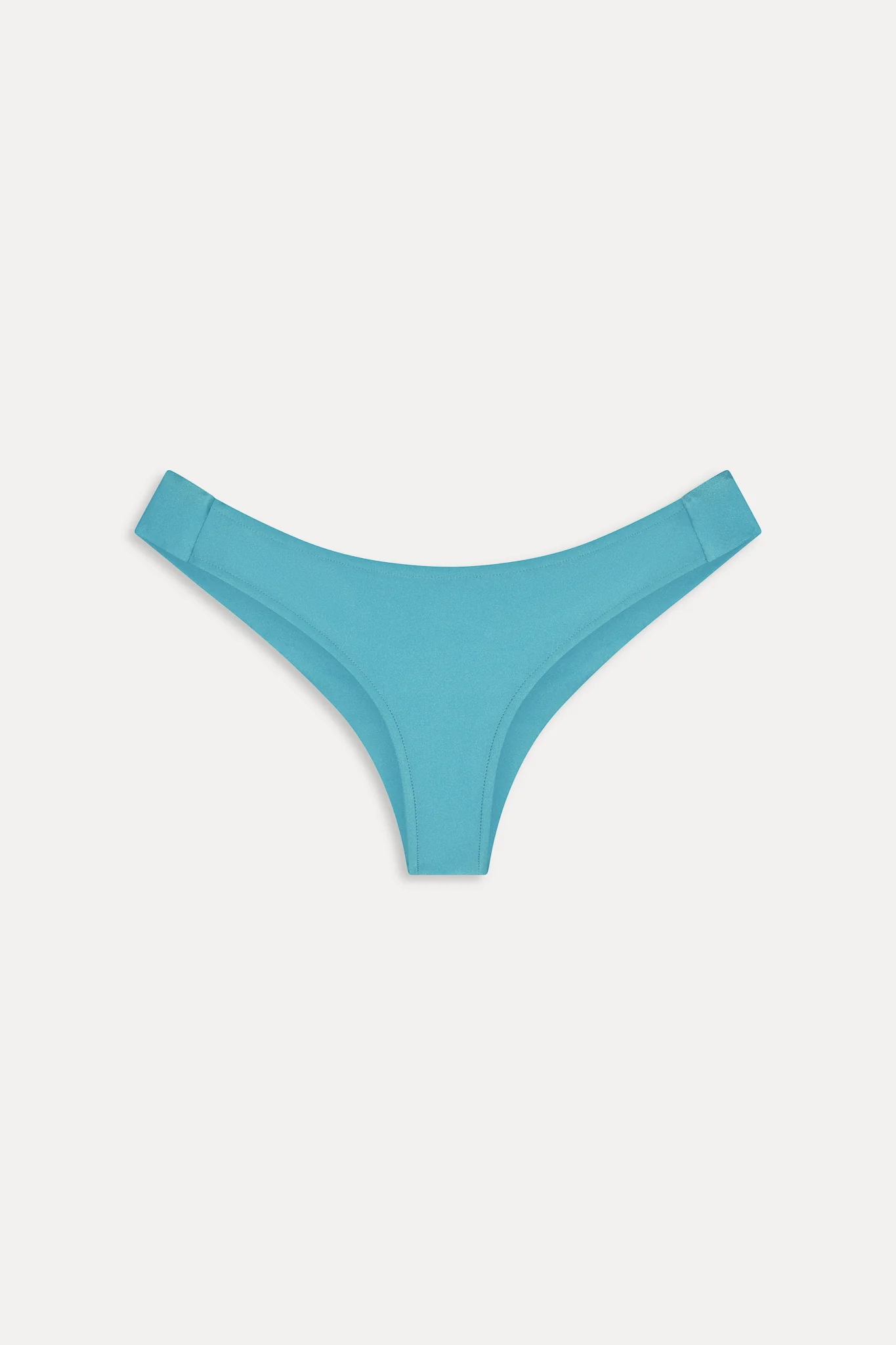 Marina Satin Cheeky Bikini Bottom - Cyan Shine - Image 3