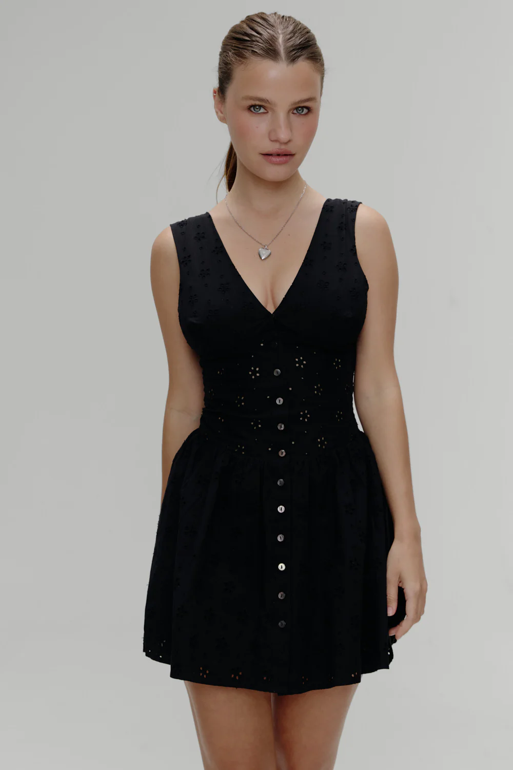 Marley Cotton Eyelet Mini Dress - Eclipse - Image 5