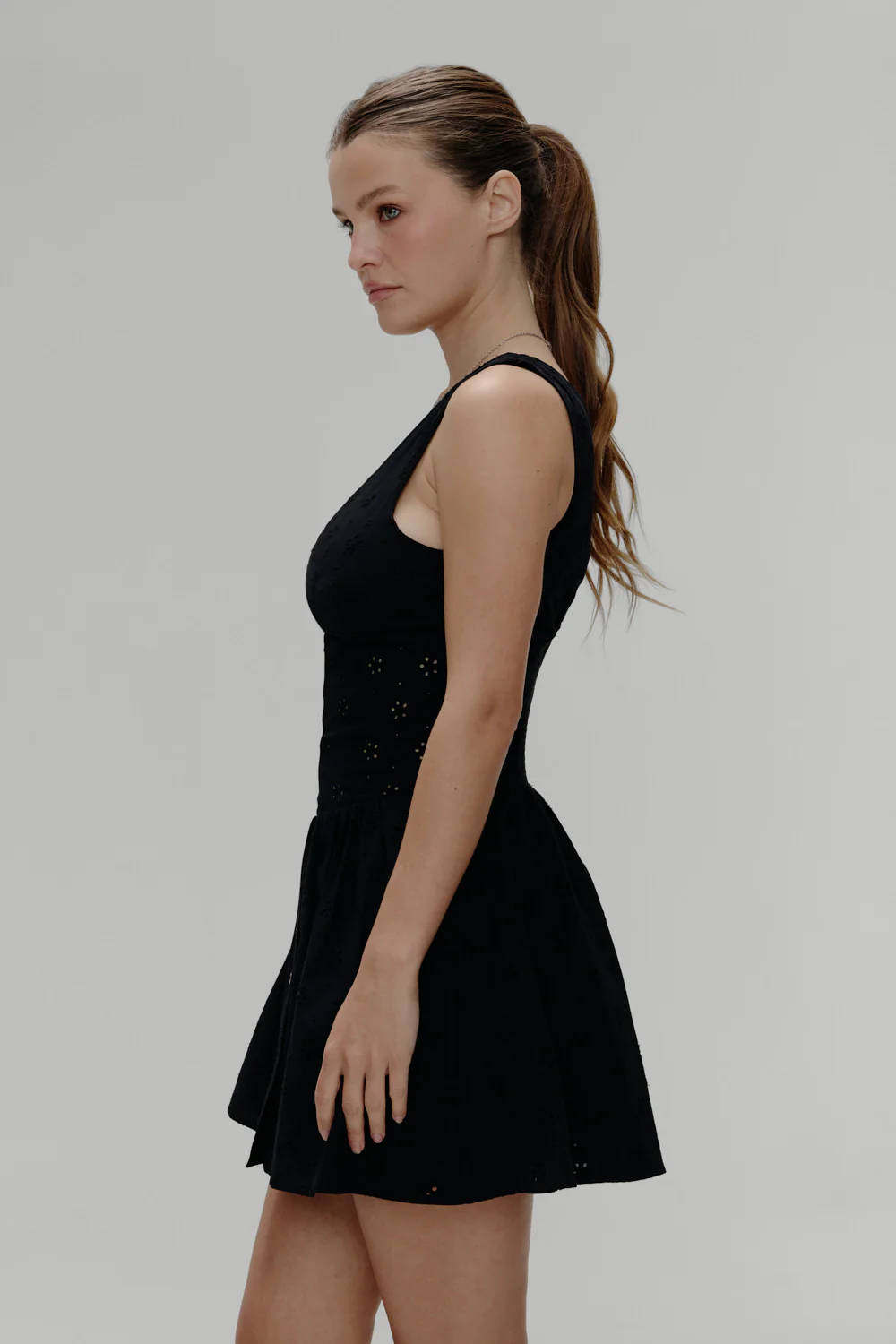 Marley Cotton Eyelet Mini Dress - Eclipse - Image 6