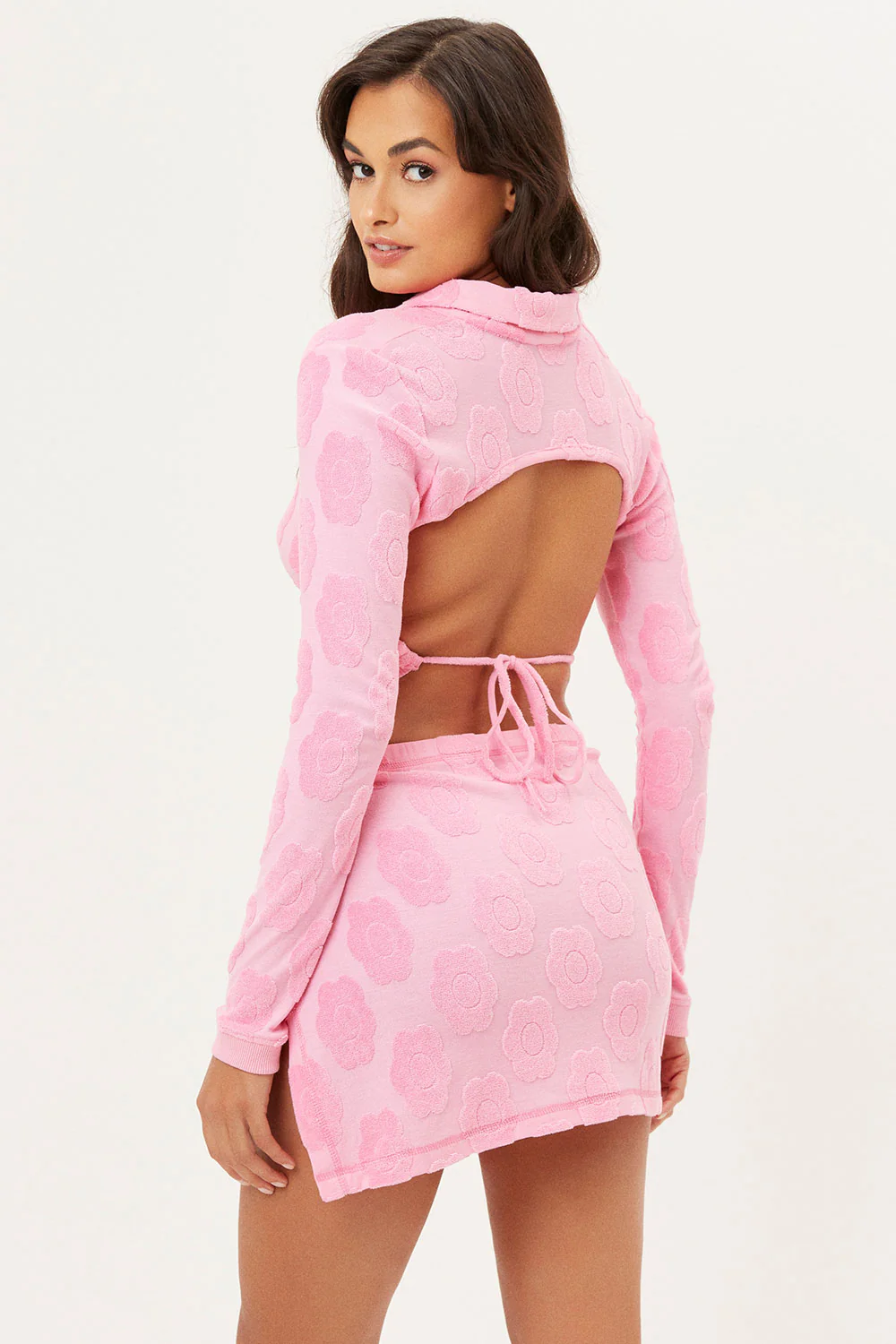 Mary Jane Floral Terry Crop Top - Flowerchild - Image 3