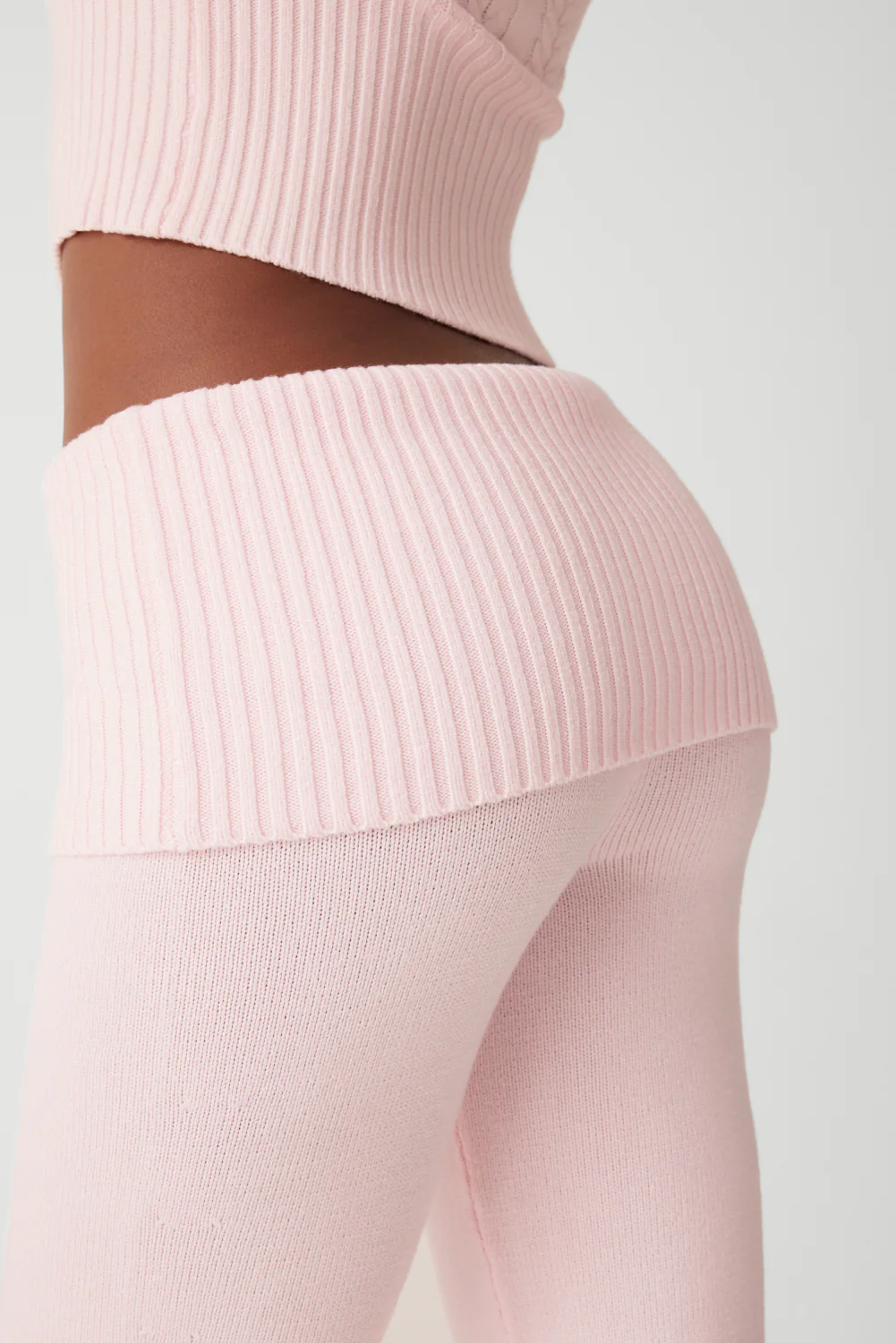 Mason Cloud Knit Flare Pant - Rose Quartz - Image 4