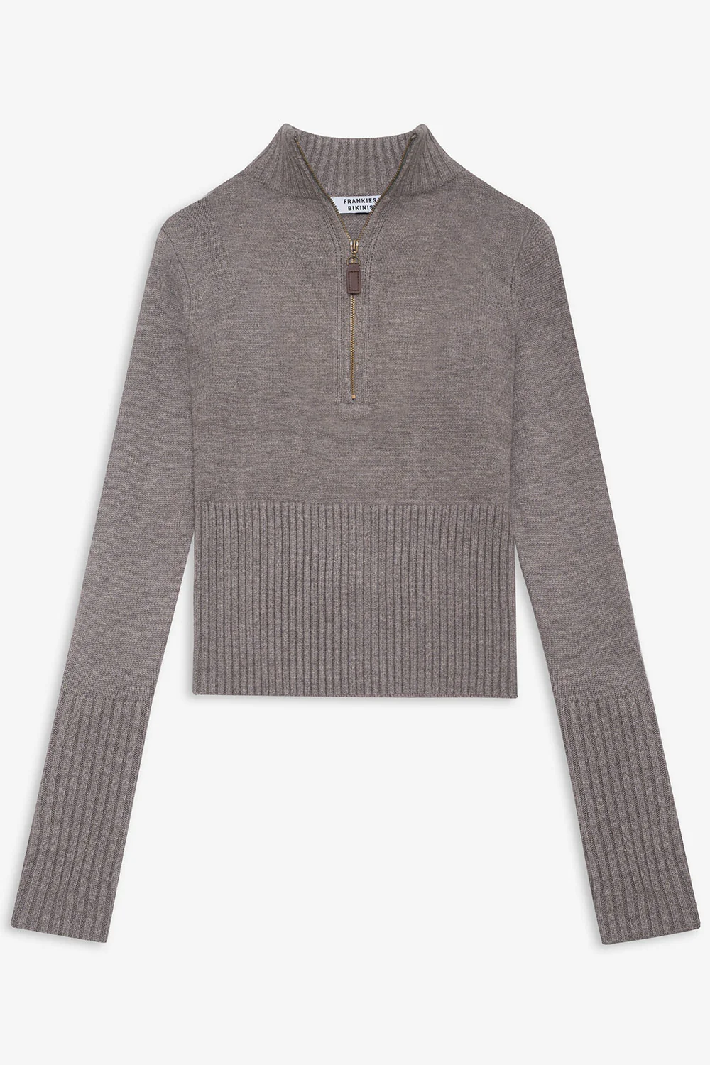 Maverick Cloud Knit Half Zip Sweater - Dark Pearl - Image 2