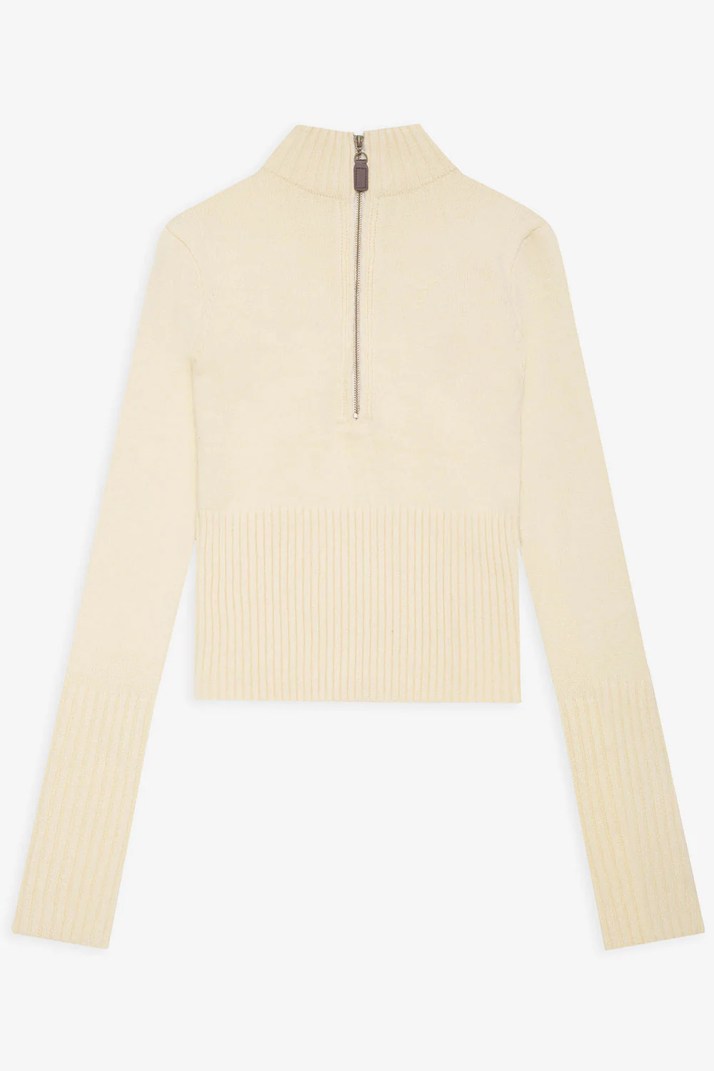 Maverick Cloud Knit Half Zip Sweater - French Vanilla - Image 2