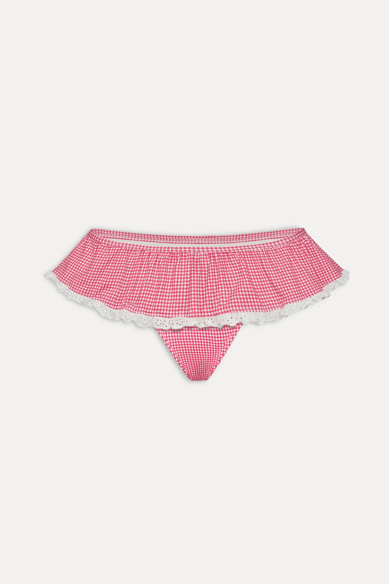 Mercer Swim Skirt - Ladybug Gingham - Image 3