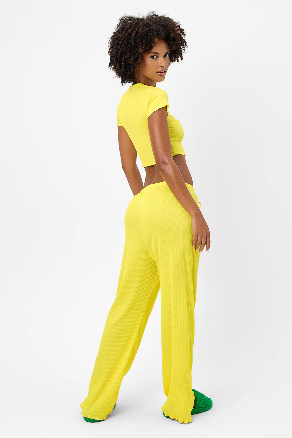 Michelle Low Rise Wide Leg Pants - Pina Colada - Image 2