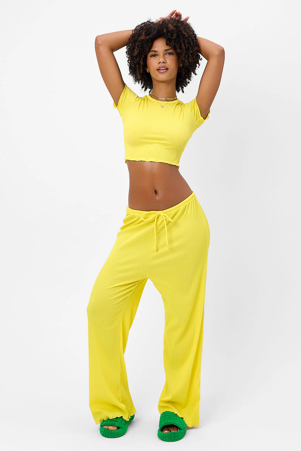 Michelle Low Rise Wide Leg Pants - Pina Colada - Image 3