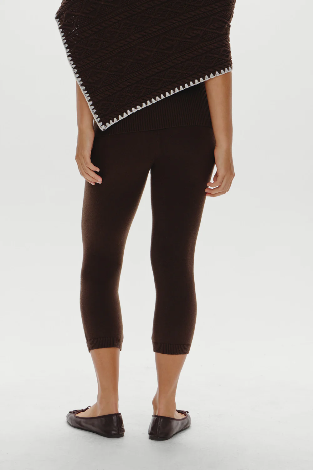 Milo Knit Capri Pants - Chocolate Brown - Image 4
