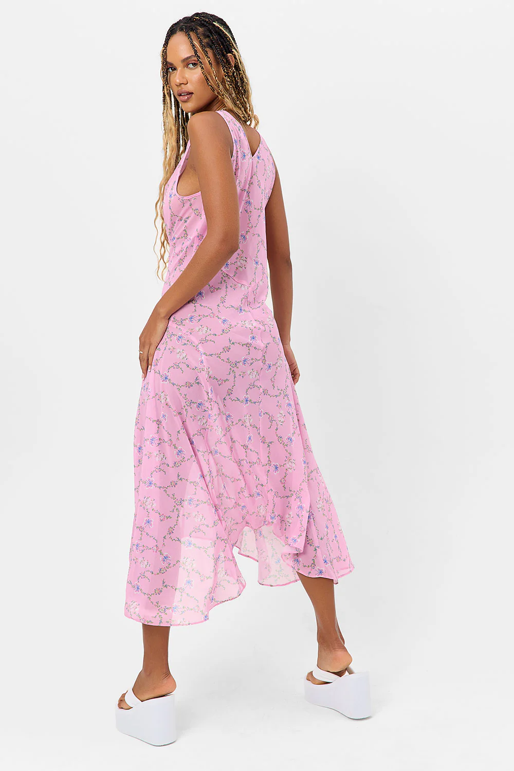 Molly Floral Chiffon Dress - Fairytale - Image 3