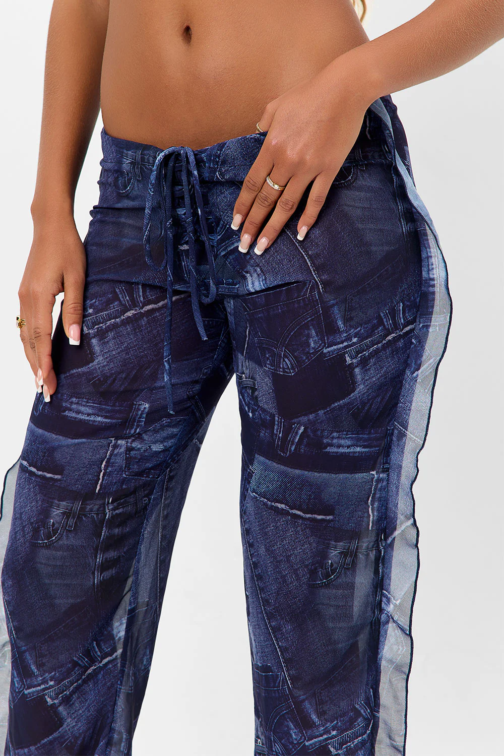 Molly Low Rise Pants - Blue Jean - Image 2