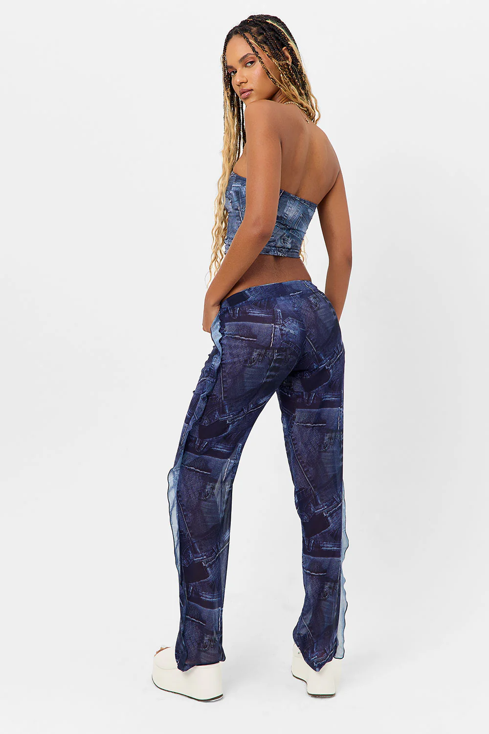 Molly Low Rise Pants - Blue Jean - Image 4