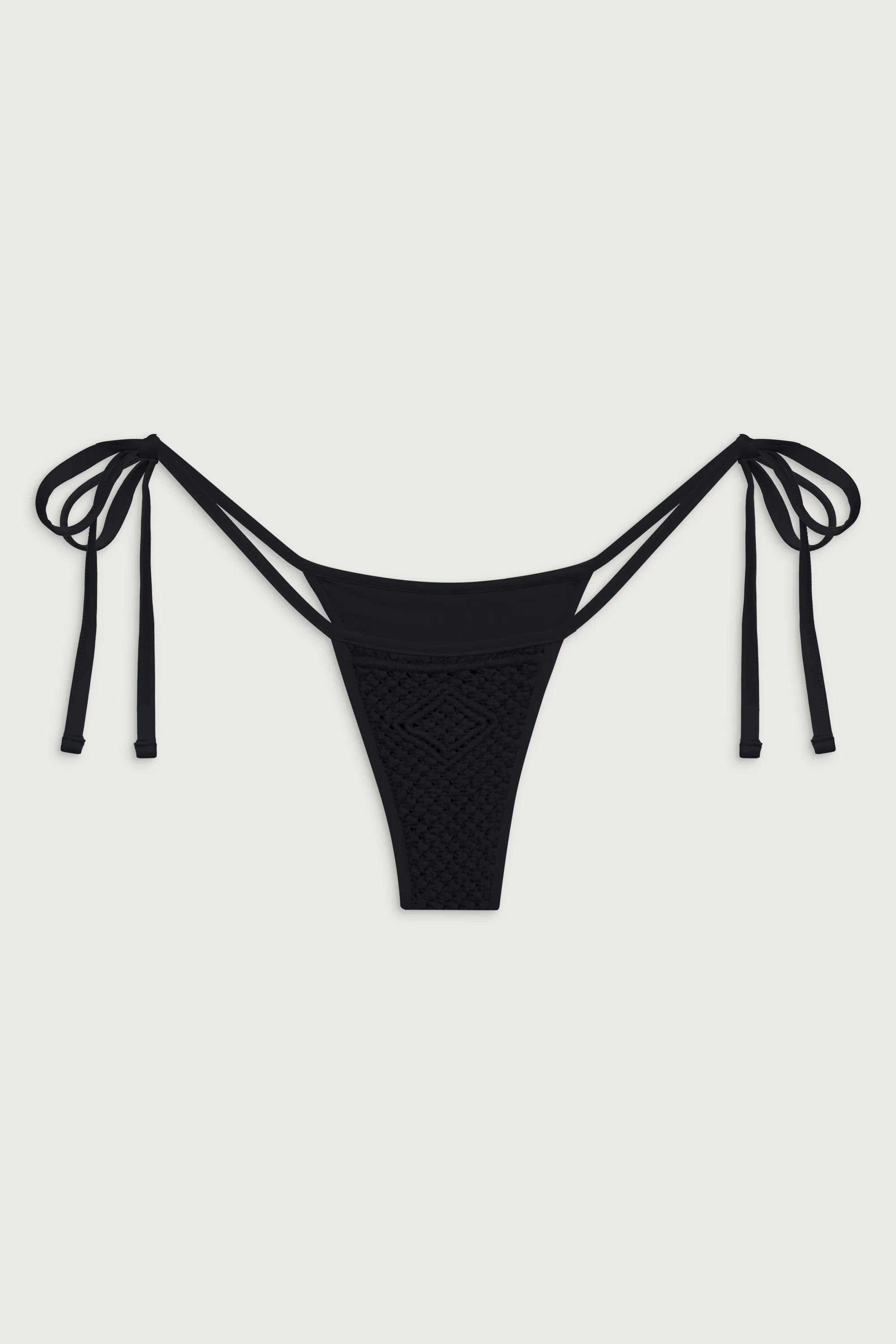 Naia Tie Side Skimpy Bikini Bottom - Black - Image 3