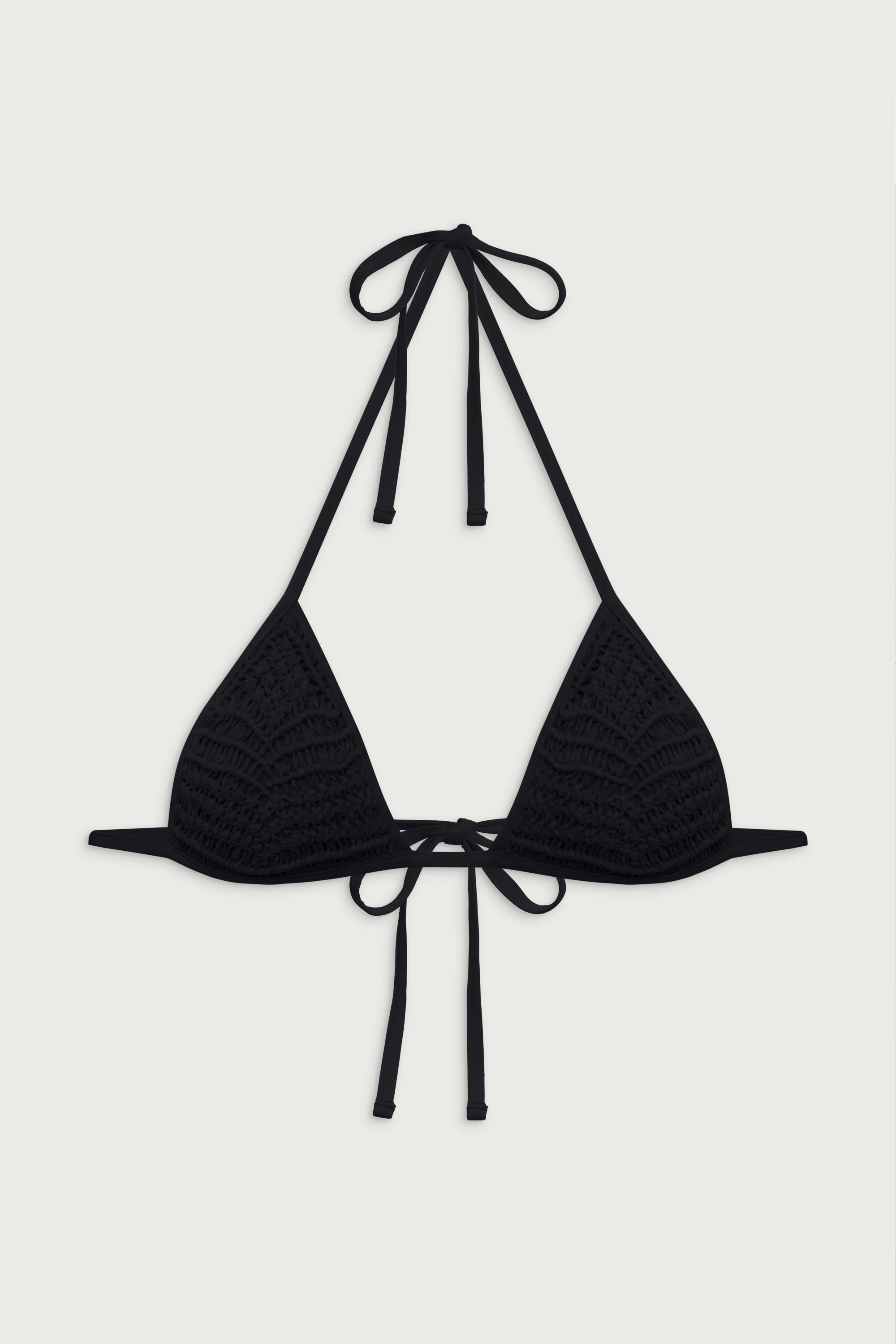 Naia Triangle Halter Bikini Top - Black - Image 3