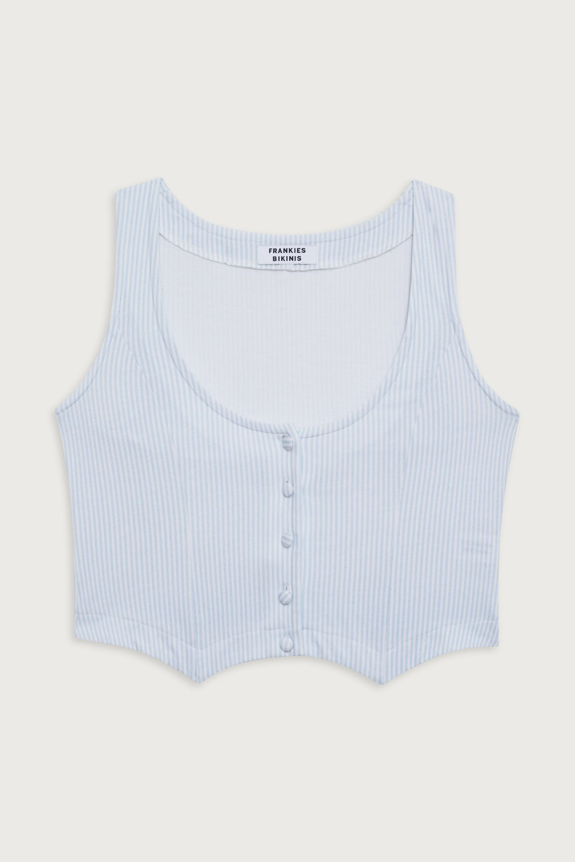 Nantucket Striped Cotton Vest - Sleepy Stripe - Image 3