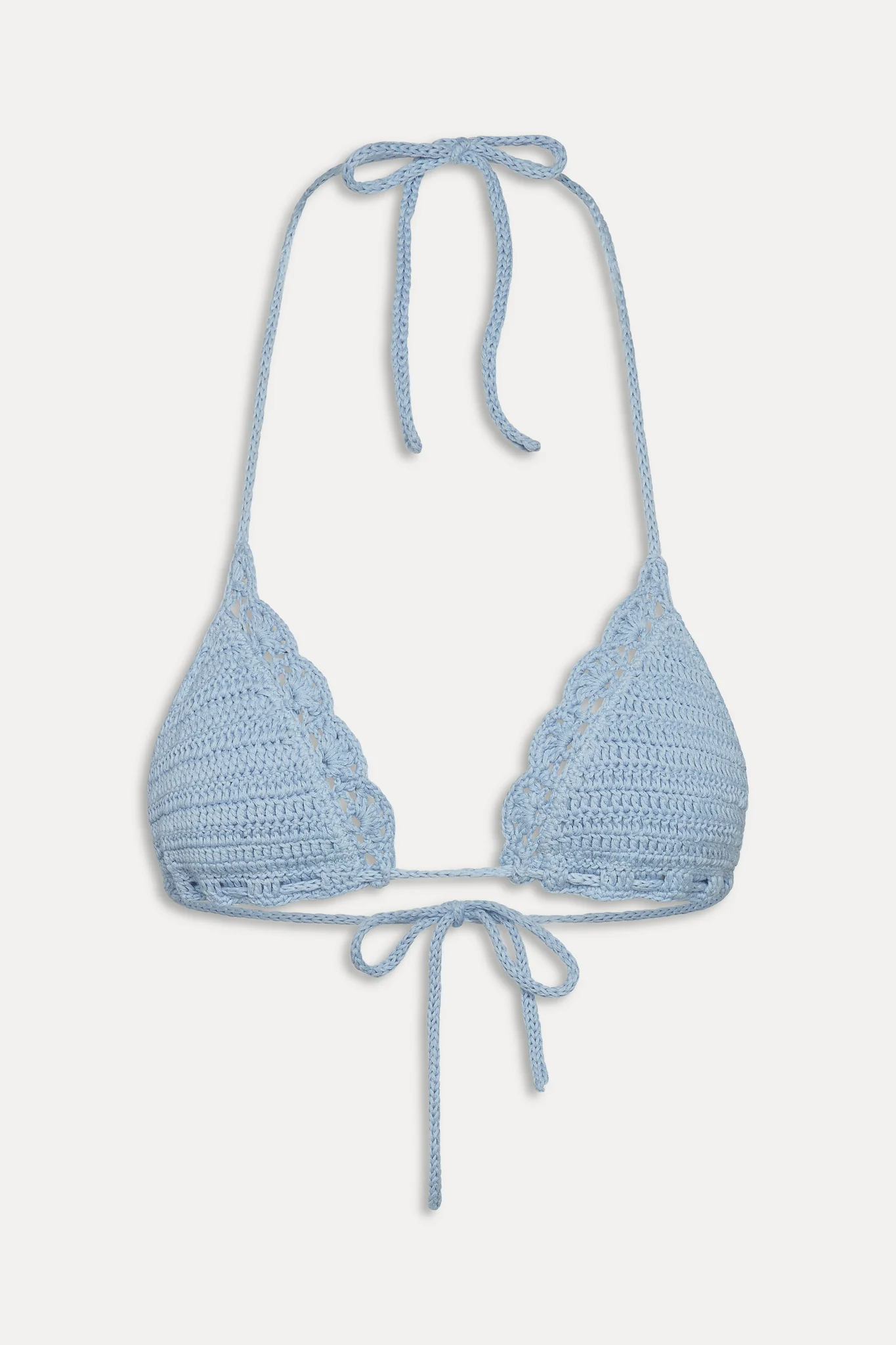 Nick Crochet Triangle Bikini Top - Blue Jay - Image 3