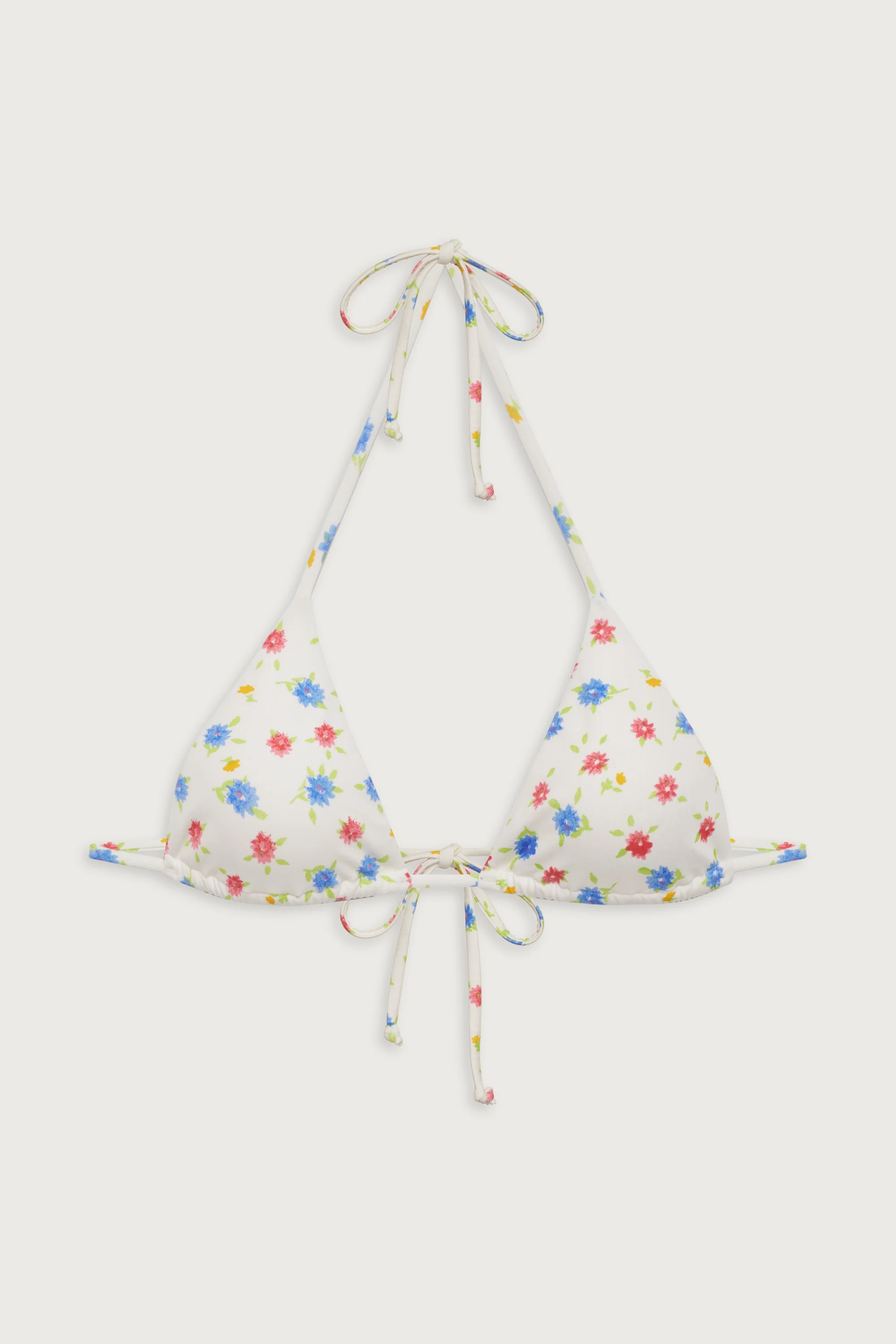 Nick Floral Triangle Bikini Top - Water Blossom - Image 3