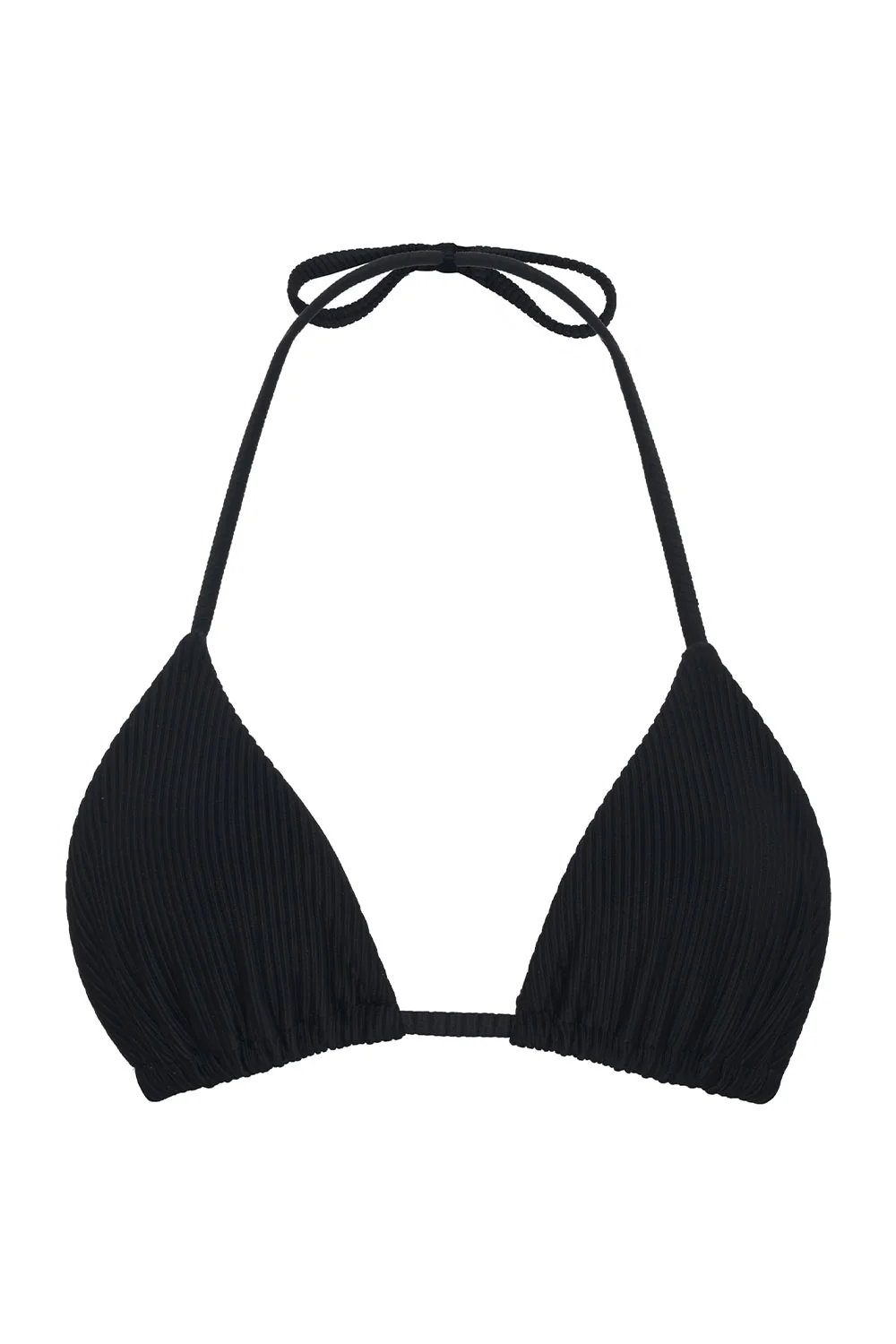 Nick Ribbed Triangle Top - Black - Image 6