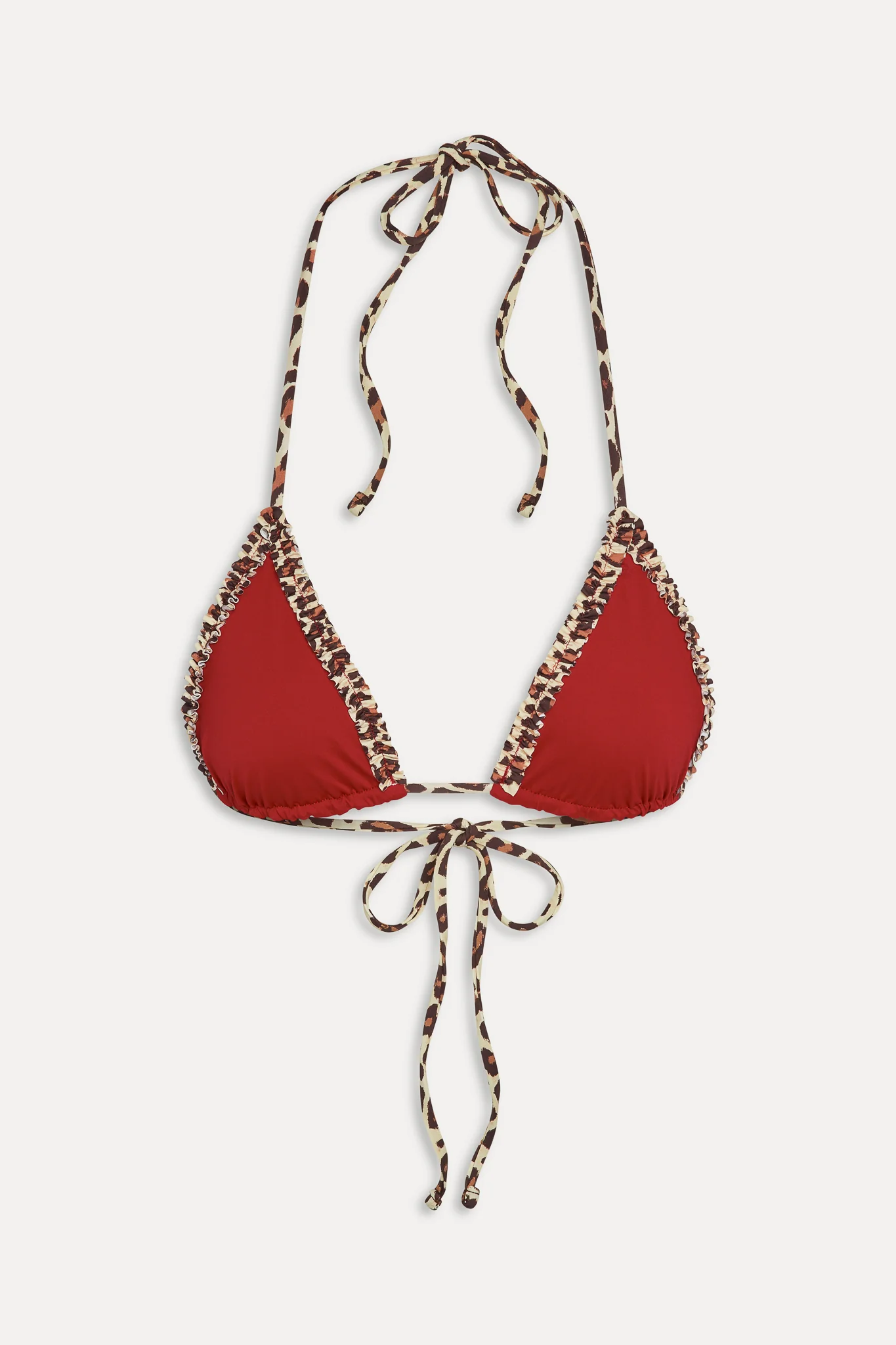 Nick Ruffle Triangle Bikini Top - Valentine - Image 3