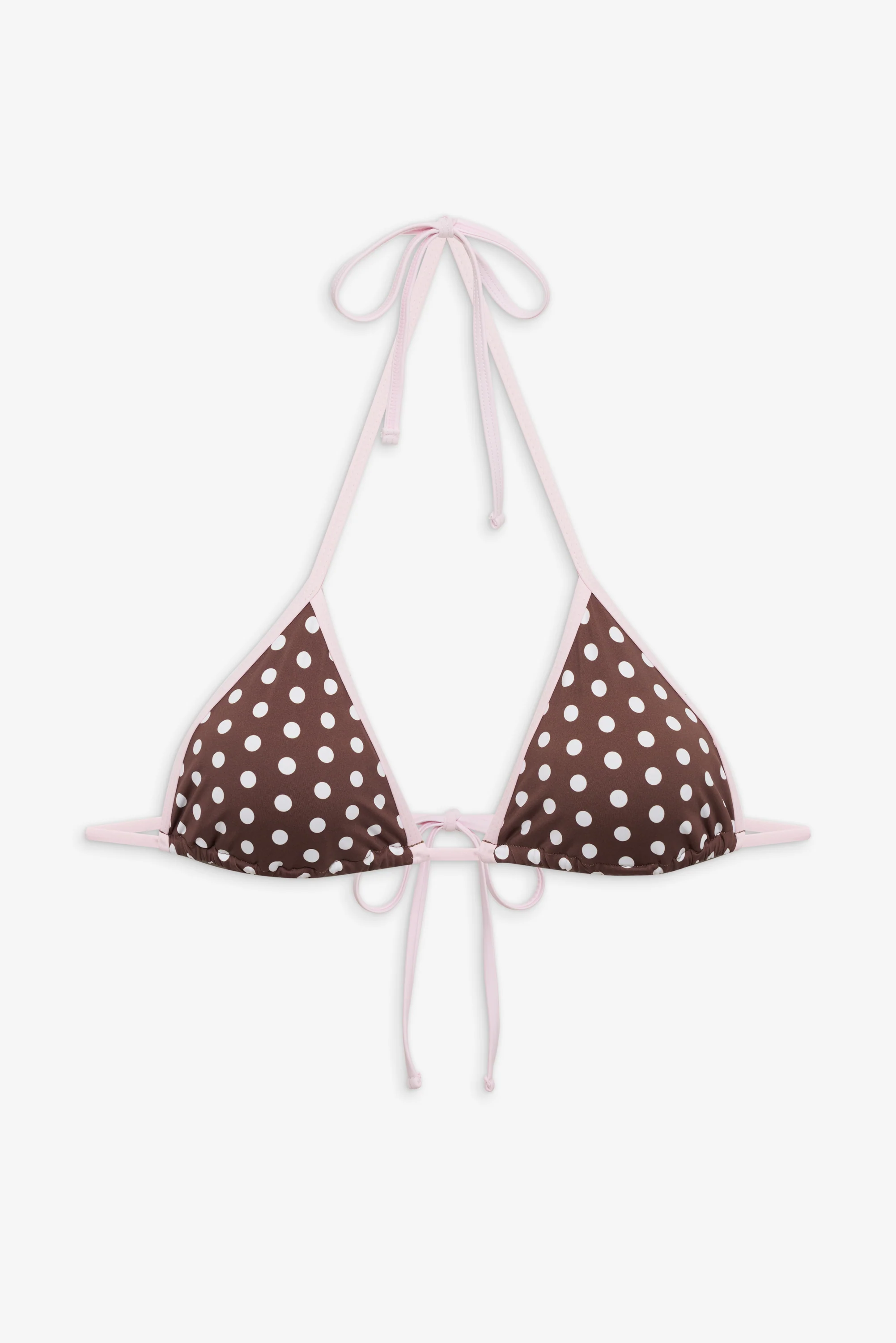 Nick Skimpy Triangle Bikini Top - Cocoa Dot - Image 3