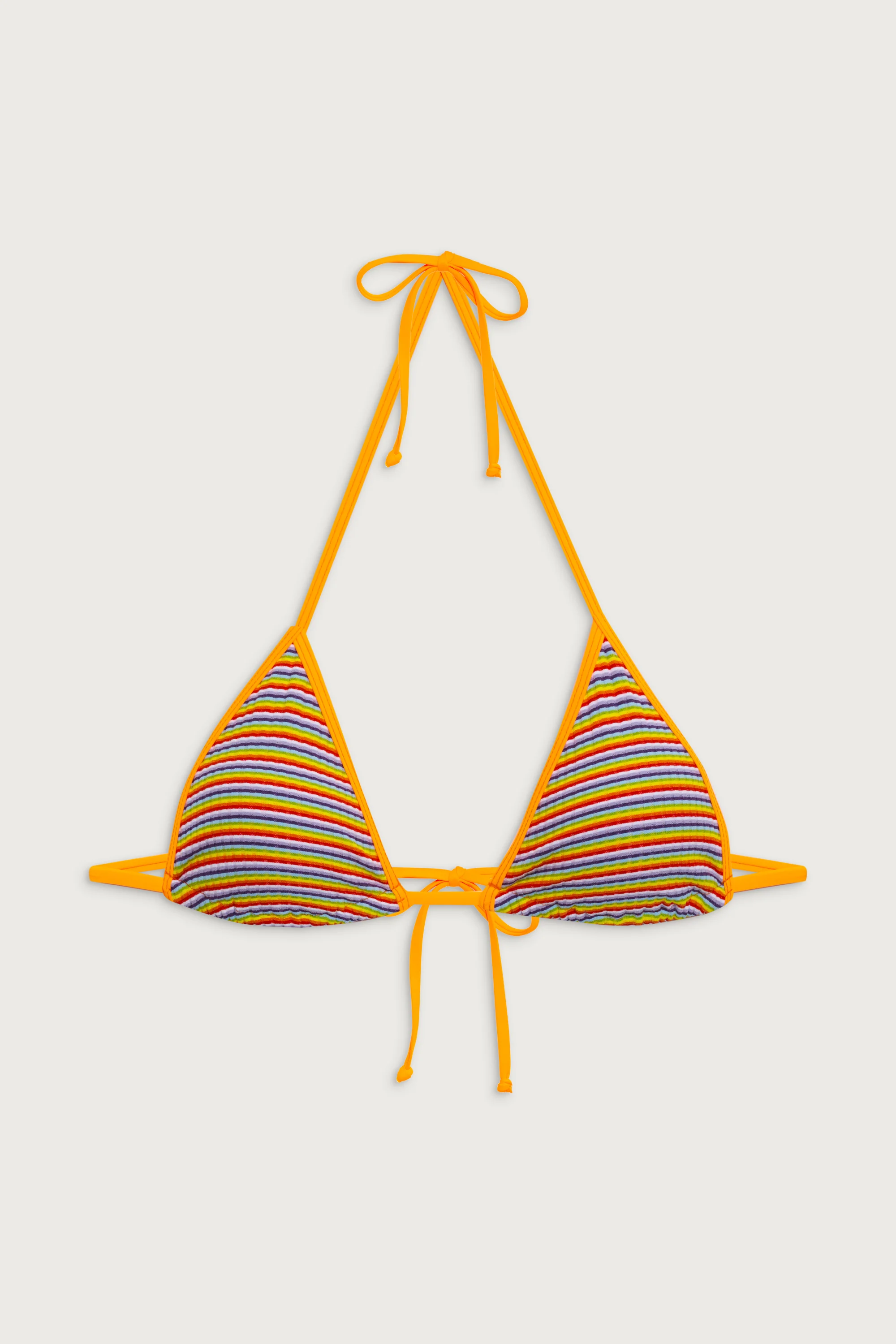 Nick Striped Triangle Bikini Top - Hawaiian Sky - Image 3