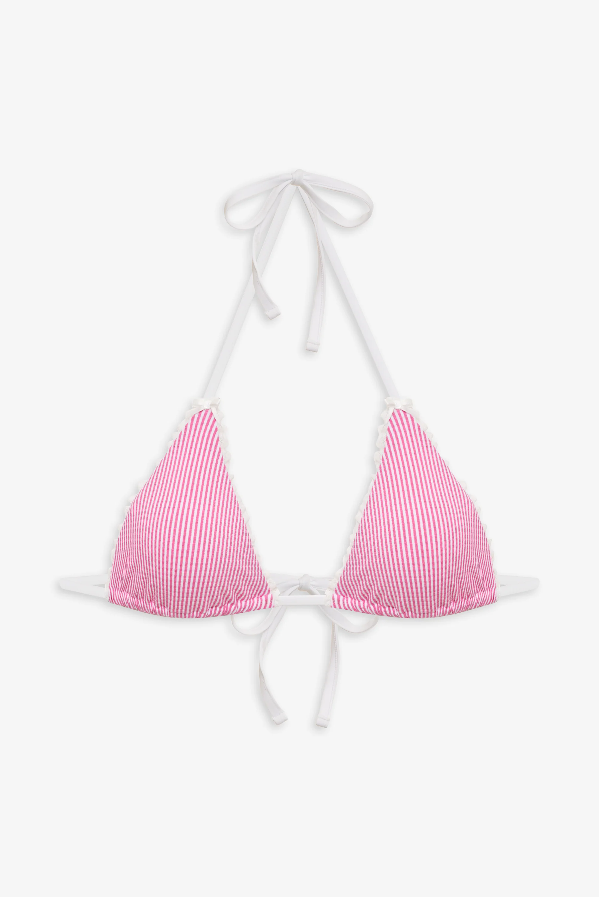 Nick Triangle Bikini Top - Pink Stripe - Image 3