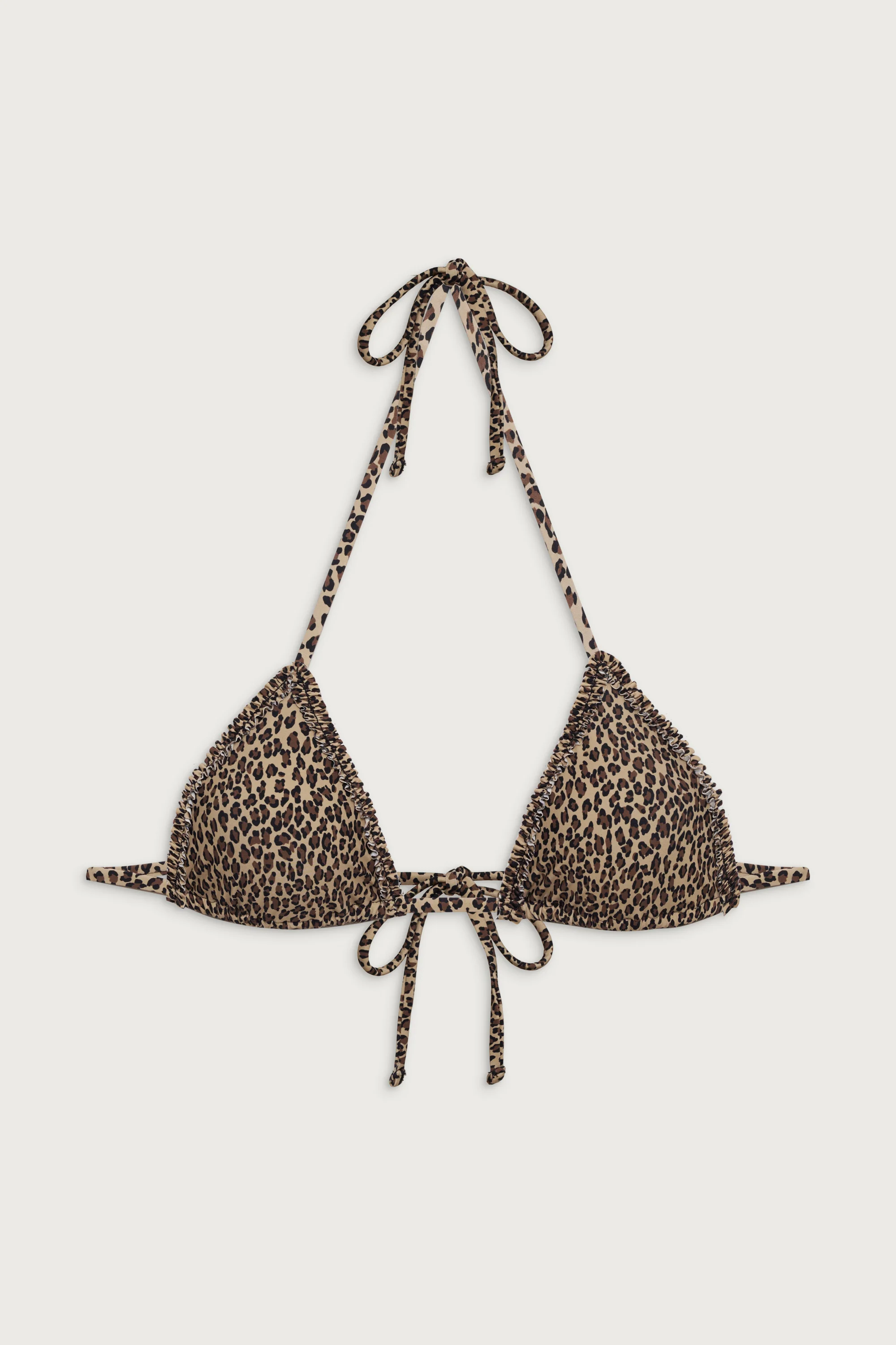 Nick Triangle Halter Bikini Top - Baby Leopard - Image 3