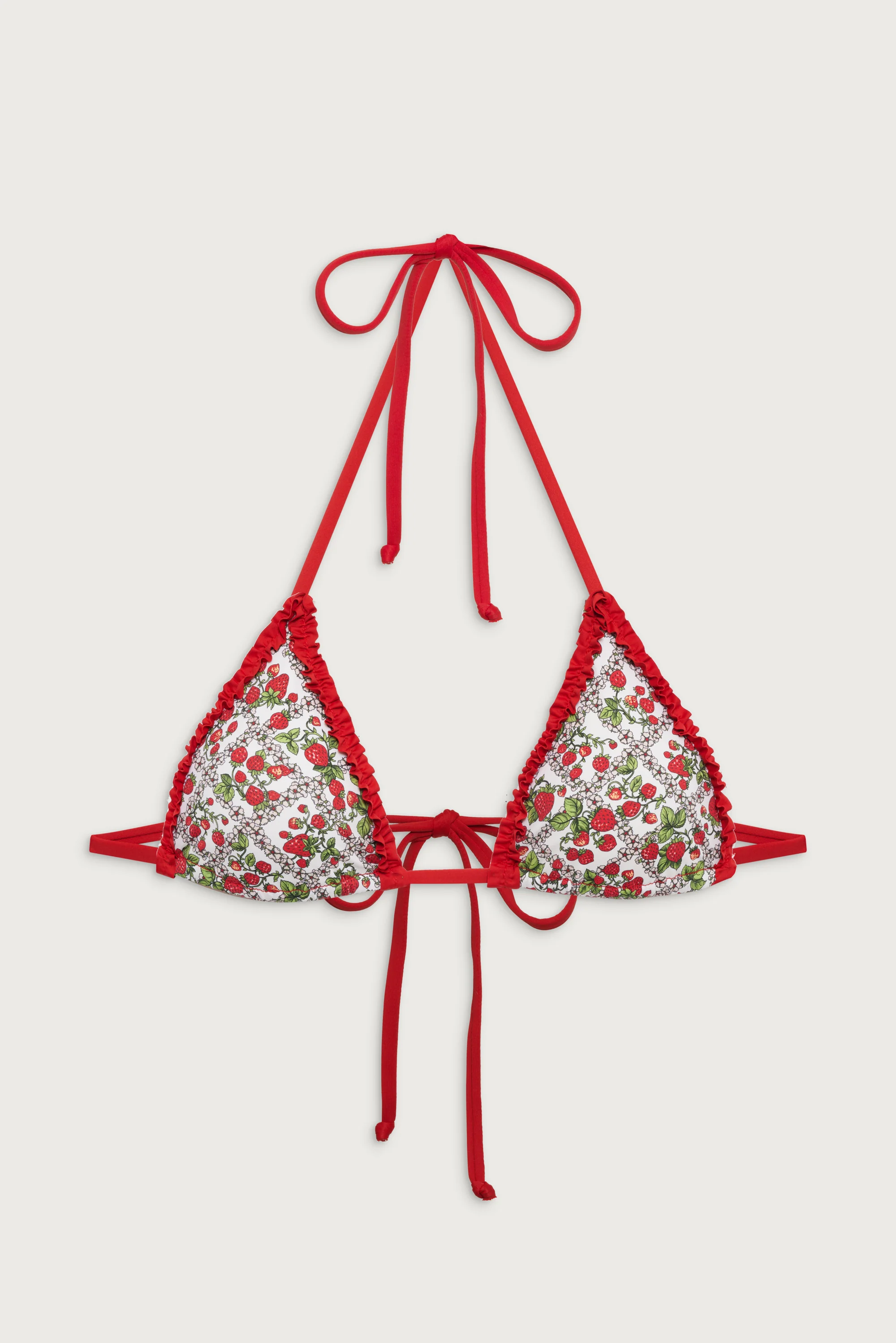 Nick Triangle Halter Bikini Top - Berry in Love - Image 3