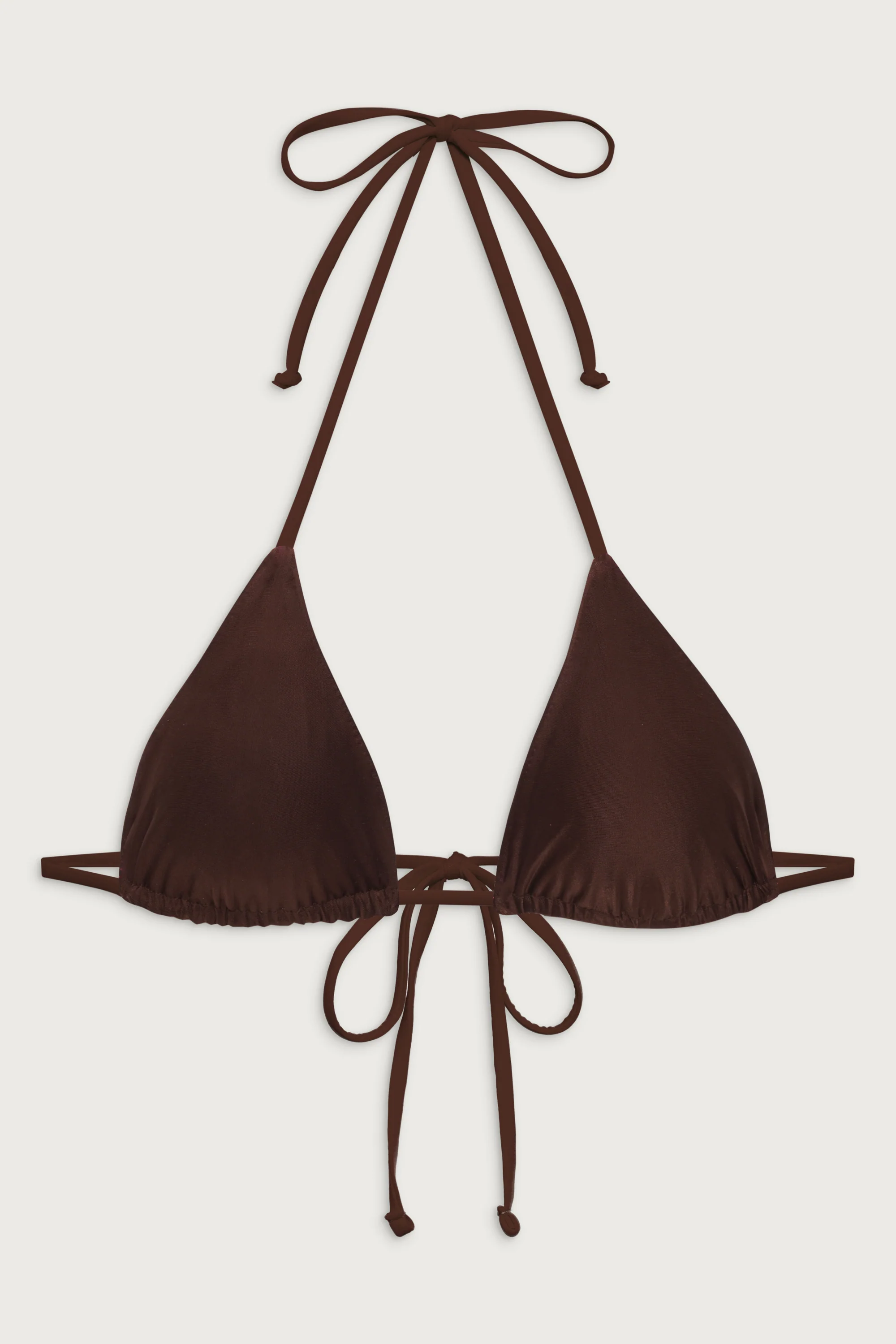 Nick Triangle Halter Bikini Top - Cinnamon - Image 2