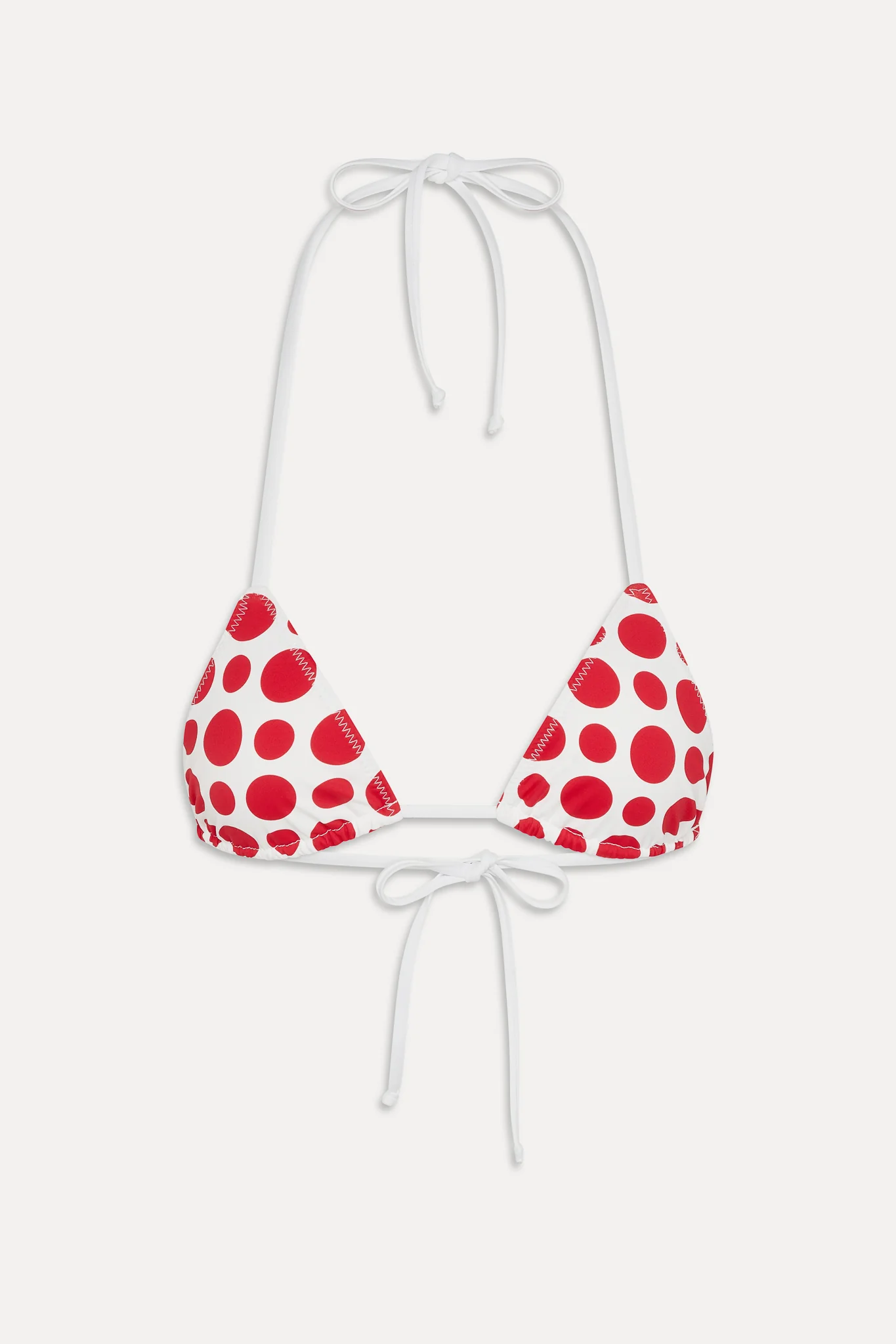 Nick Triangle Halter Bikini Top - Red Dottie - Image 3
