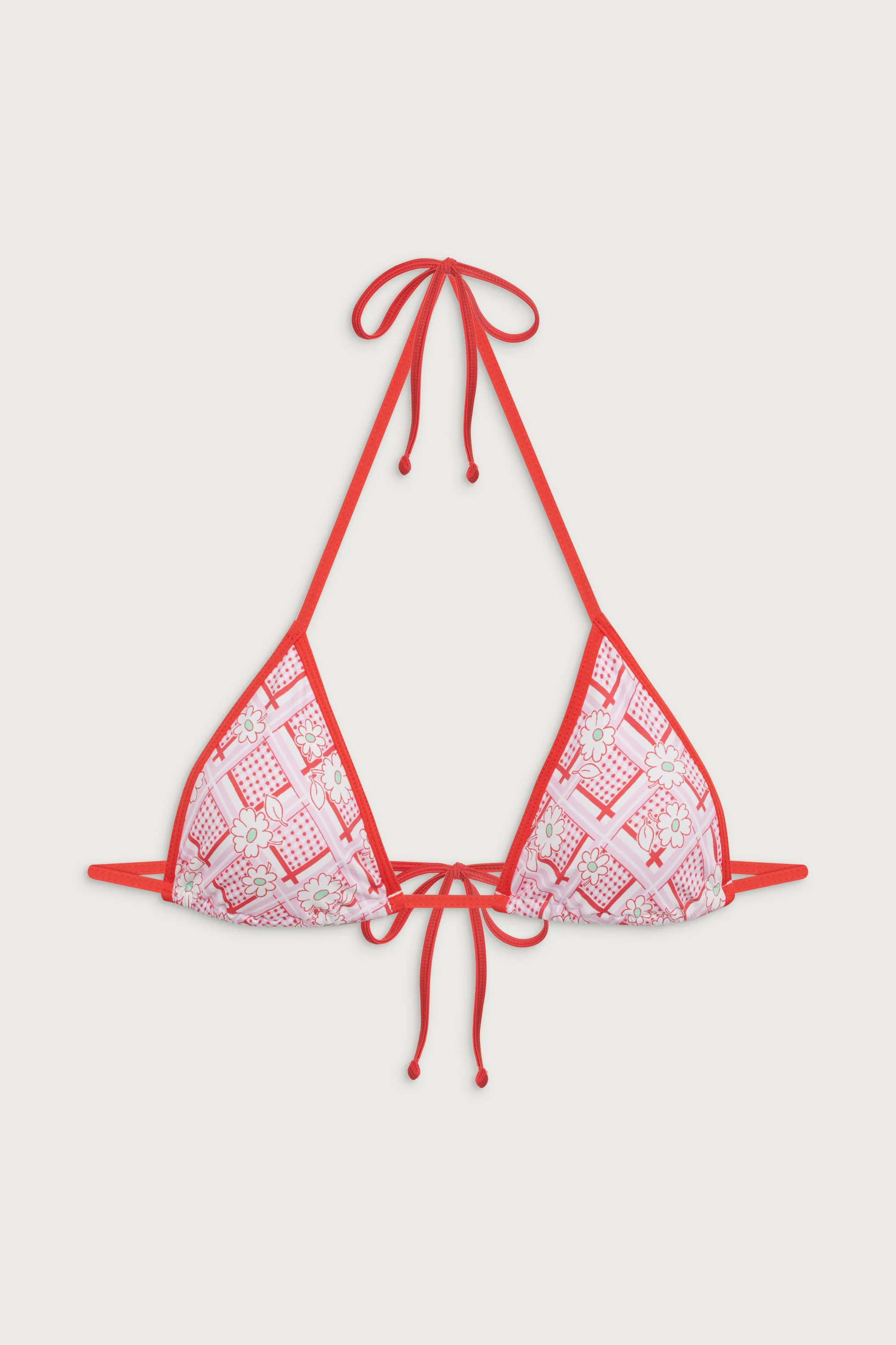 Nick Triangle Floral Bikini Top - Red Rover - Image 3