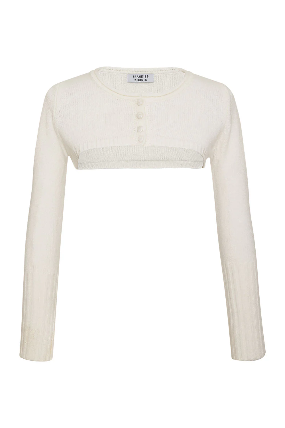 Nina Cloud Knit Shrug Top - White - Image 5