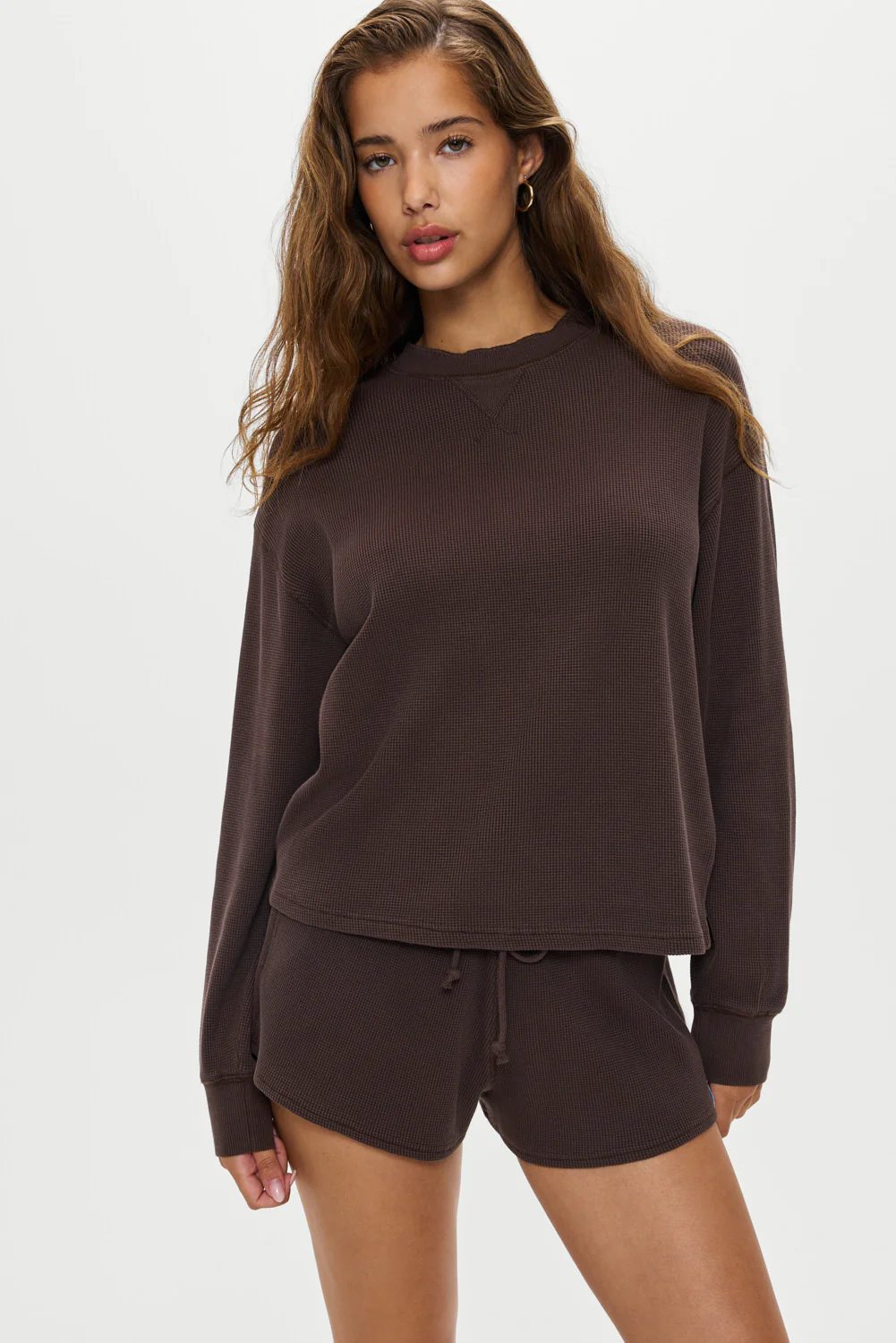 Noah Thermal Long Sleeve Shirt - Walnut - Image 5